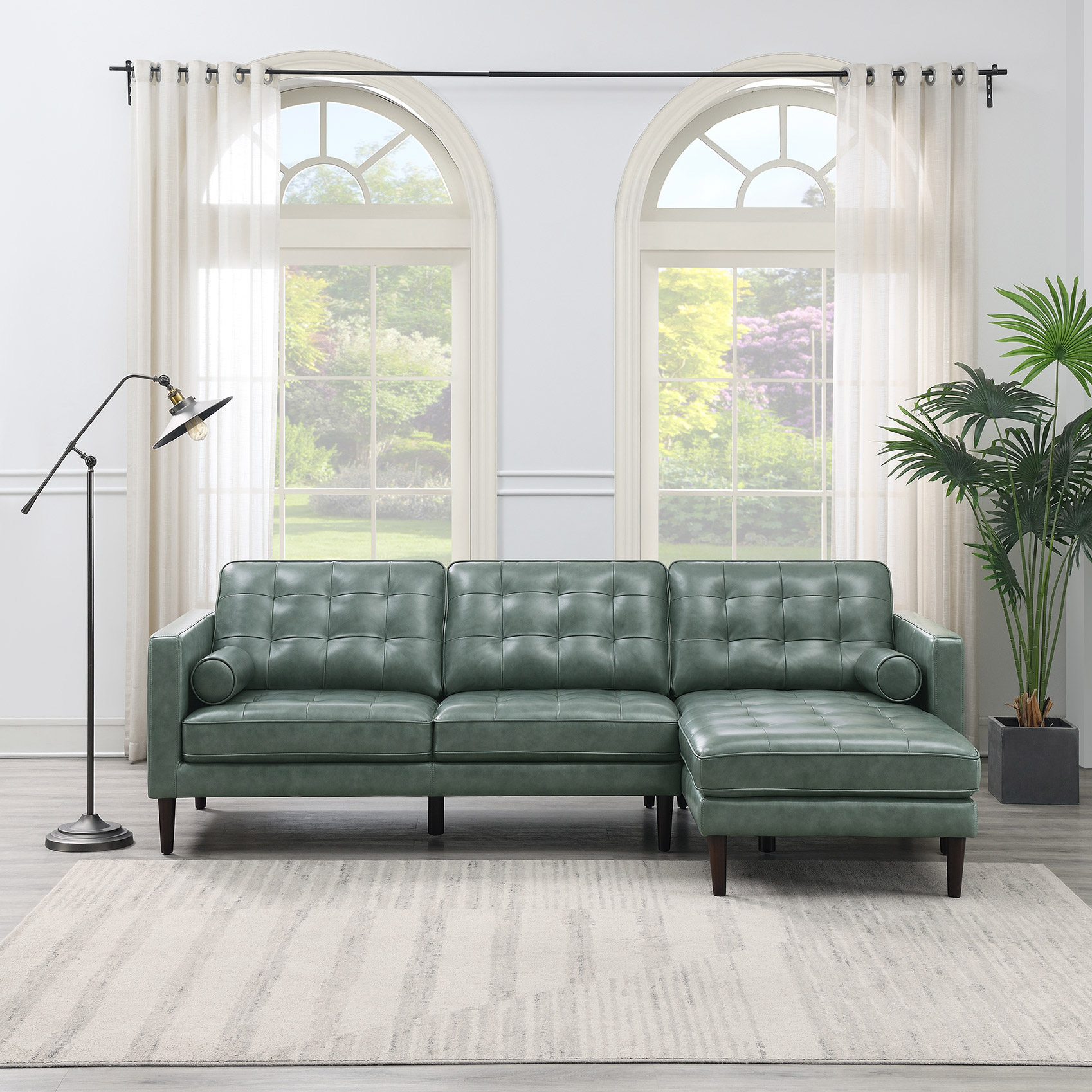 Harstine Leather Chaise Sectionalnull