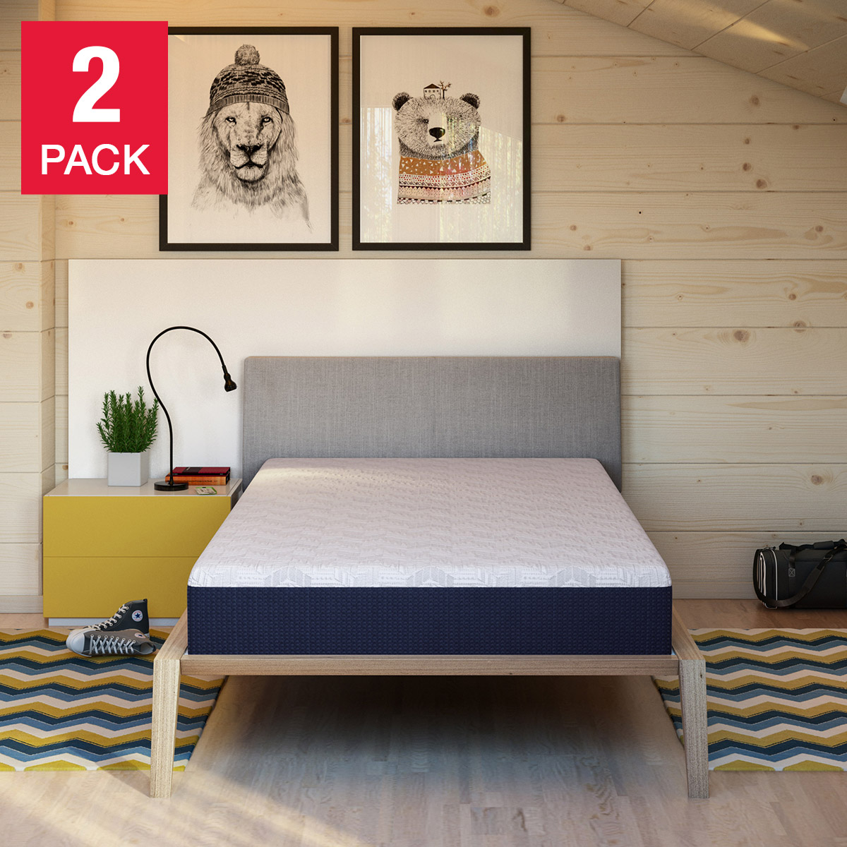 Comfort Tech 10" Serene Foam II Mattress  2-pk