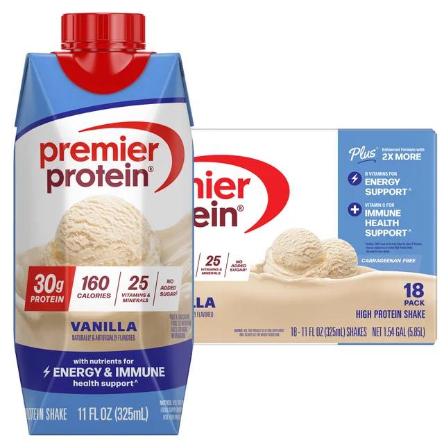 Premier Protein Vanilla High Protein Shake, 11 fl oz, 18-count