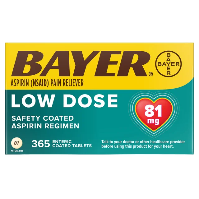 Bayer Aspirin Regimen Low Dose 81 mg., 365 Enteric Coated Tablets