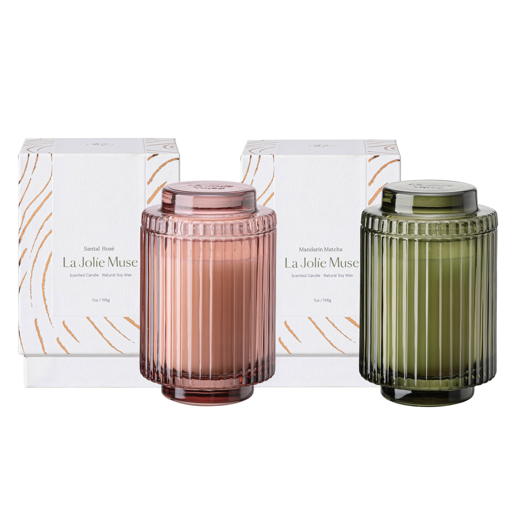 Amelie Scented Candles  Santal Rose & Mandarin Matcha  7 oz. 2-pack