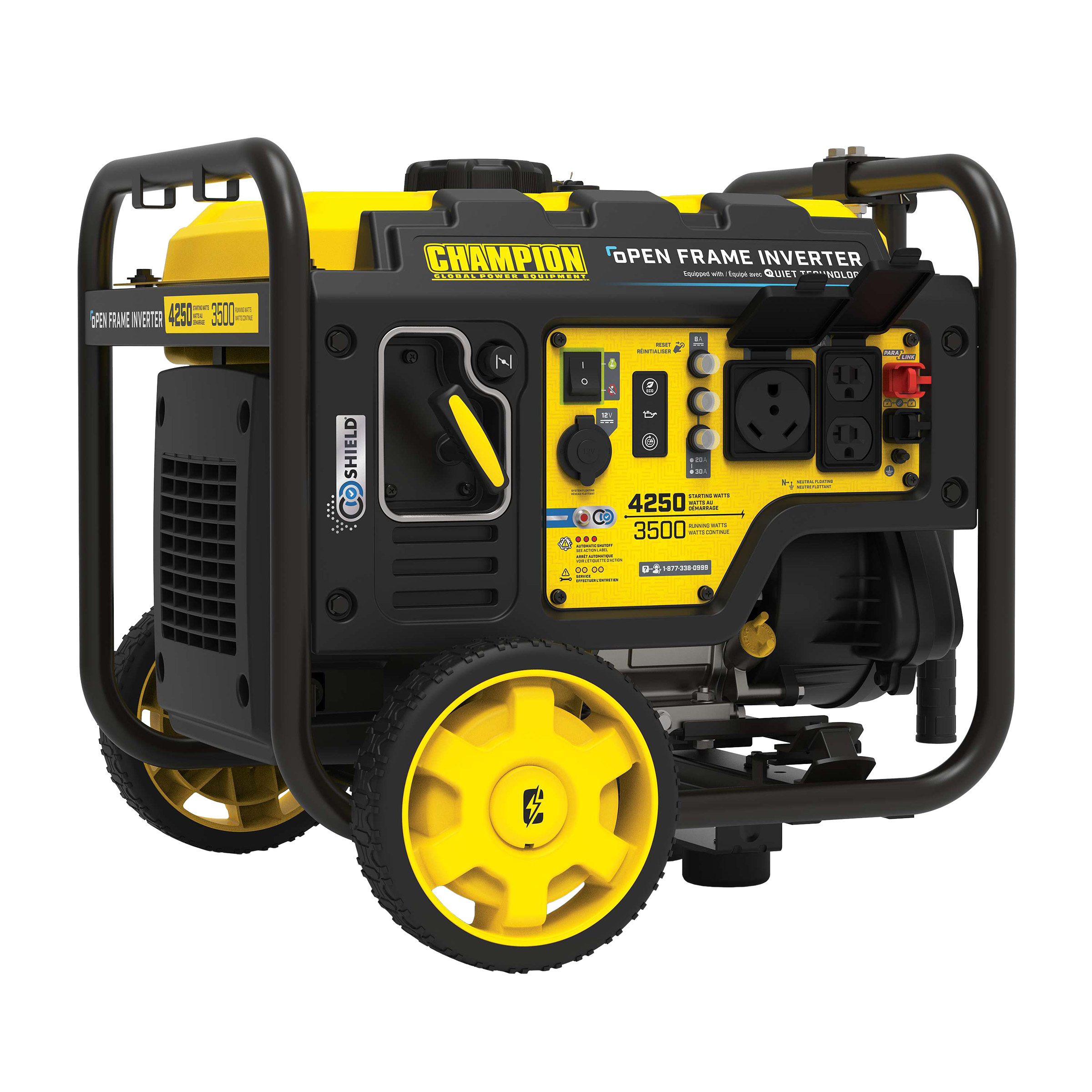 Champion 4,250 Watt Open Frame Inverter Generator with Wheels