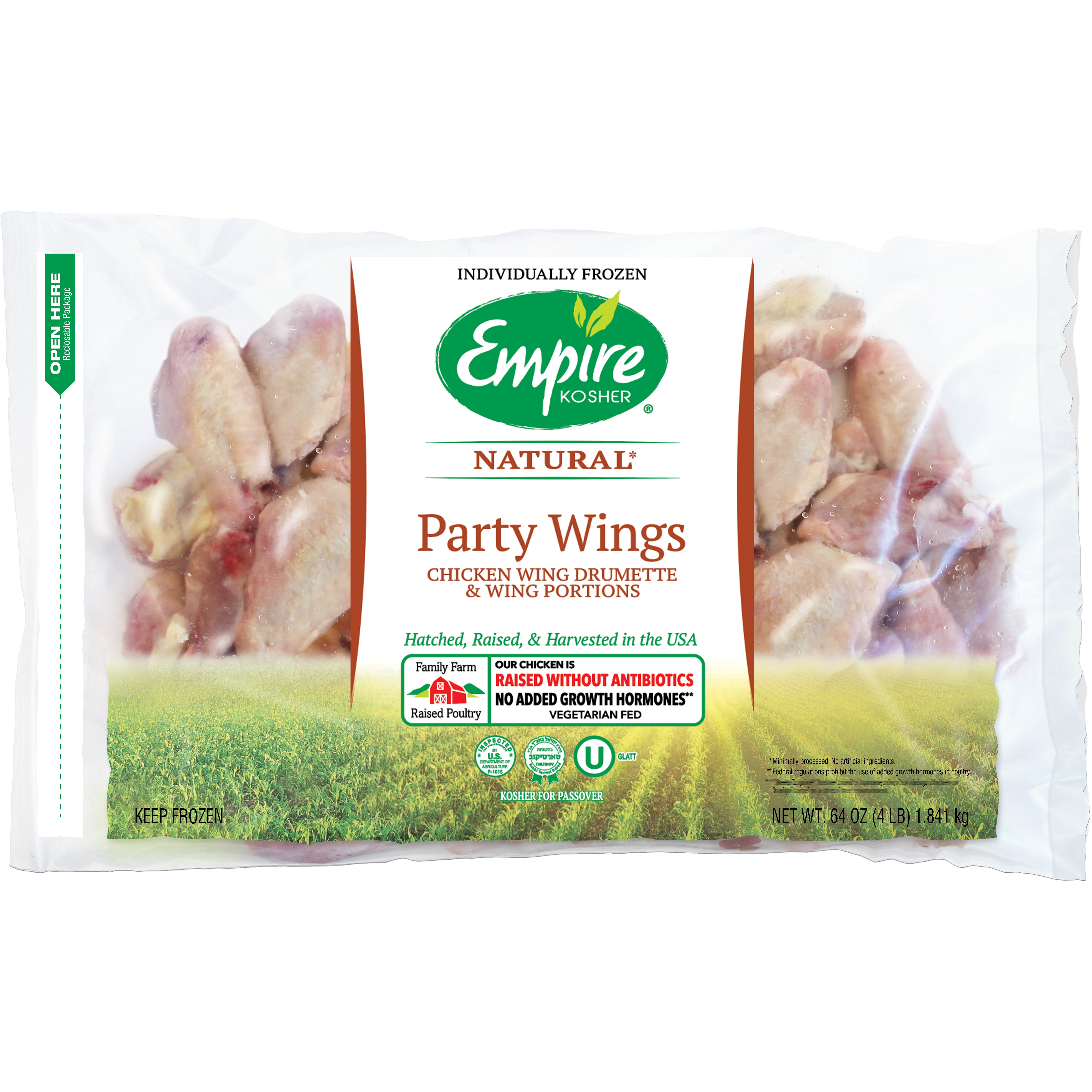 Empire Kosher Natural Party Wings, 4 lbs | Costco