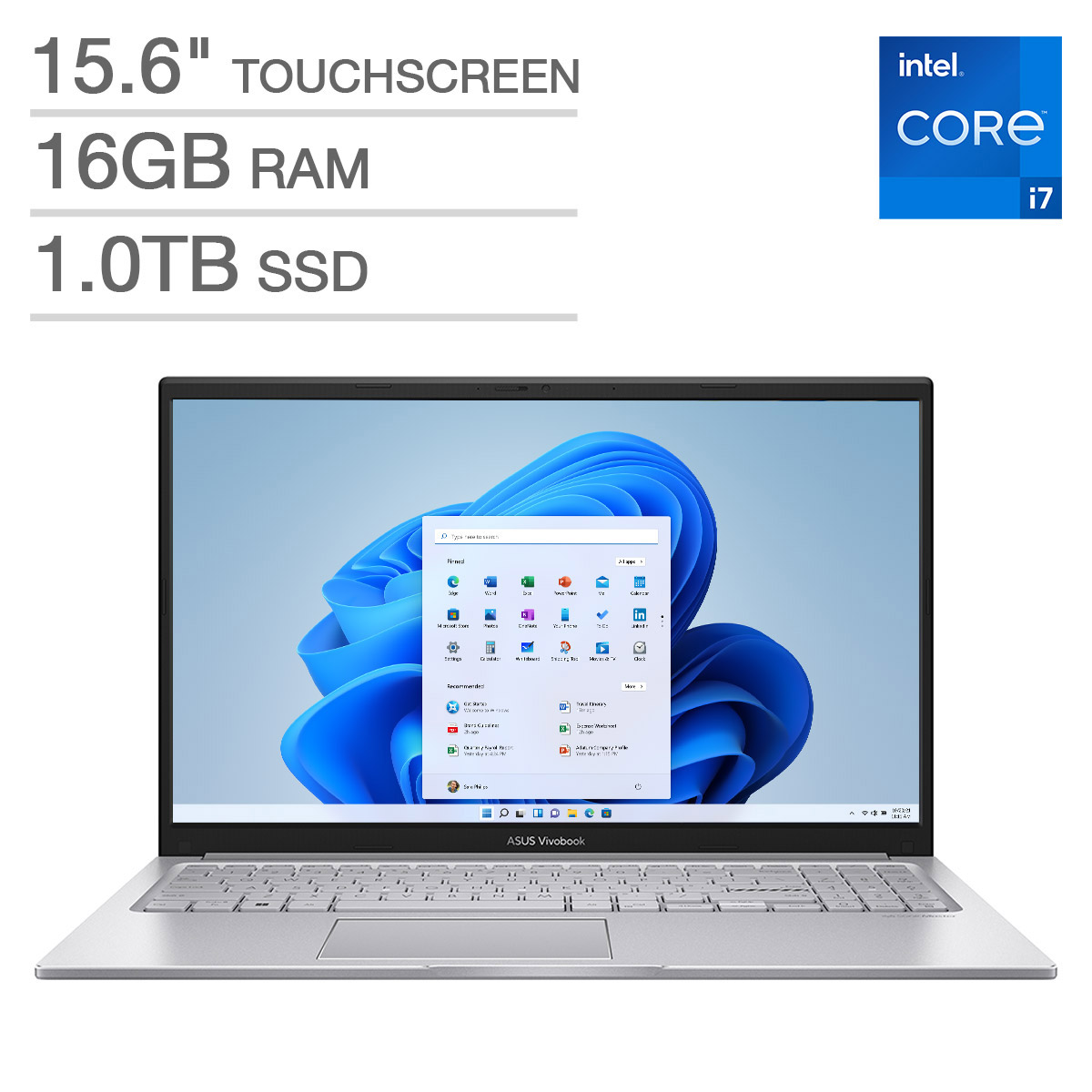 ASUS Vivobook 15.6." Touchscreen Laptop - Intel® Core i7-1355U Processor - Full HD (1920 x 1080) - 1TB SSD - Windows 11