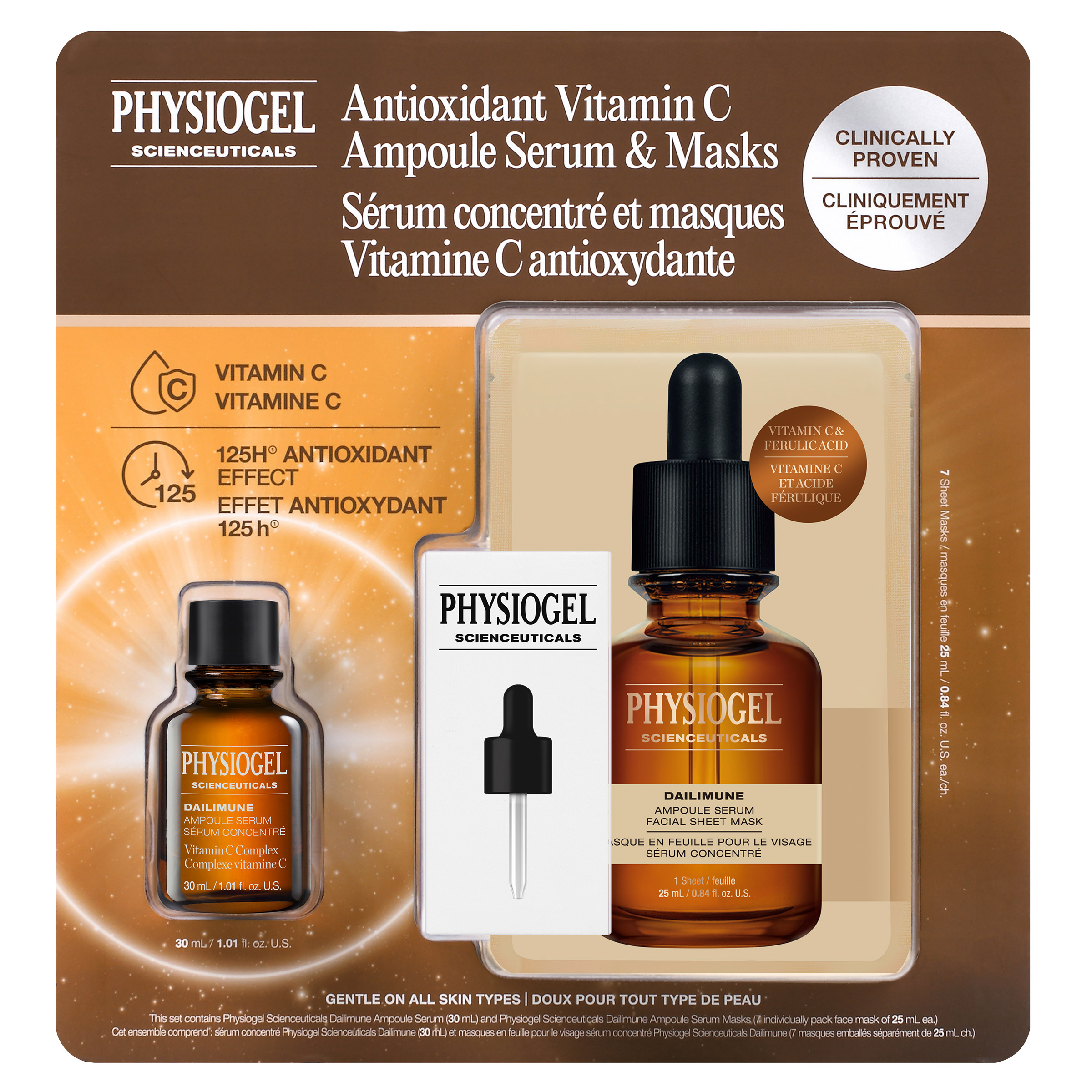 Physiogel Scienceuticals Ampoule Set, 30 mL + 7 masks
