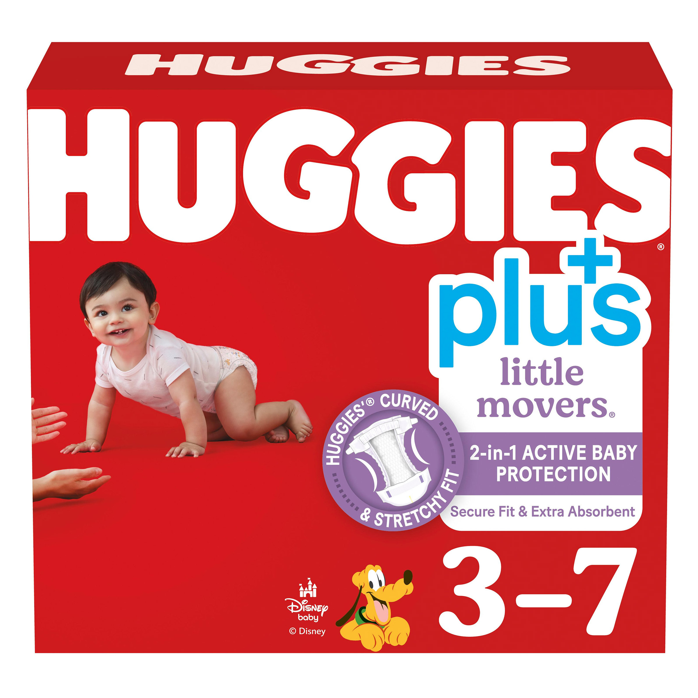 Huggies Plus Diapers Sizes 3 - 7