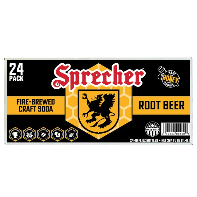 Sprecher Root Beer, 16 fl oz, 24-count