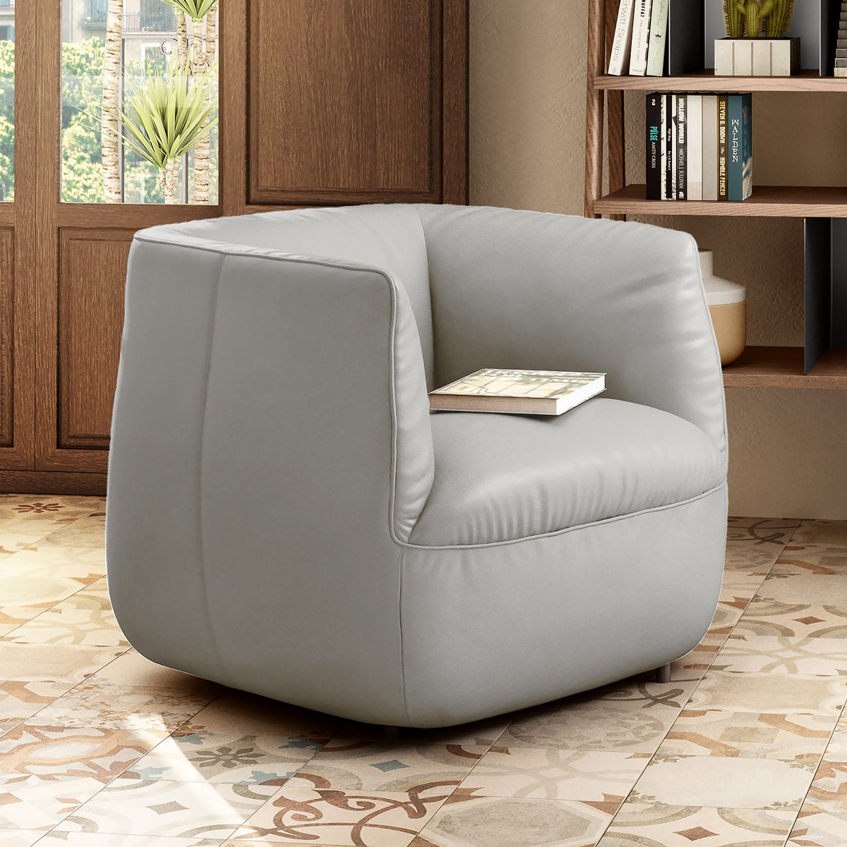 Natuzzi Group Leather Swivel Accent Chair | Costco Natuzzi Group Leather Swivel Accent Chair | Costco