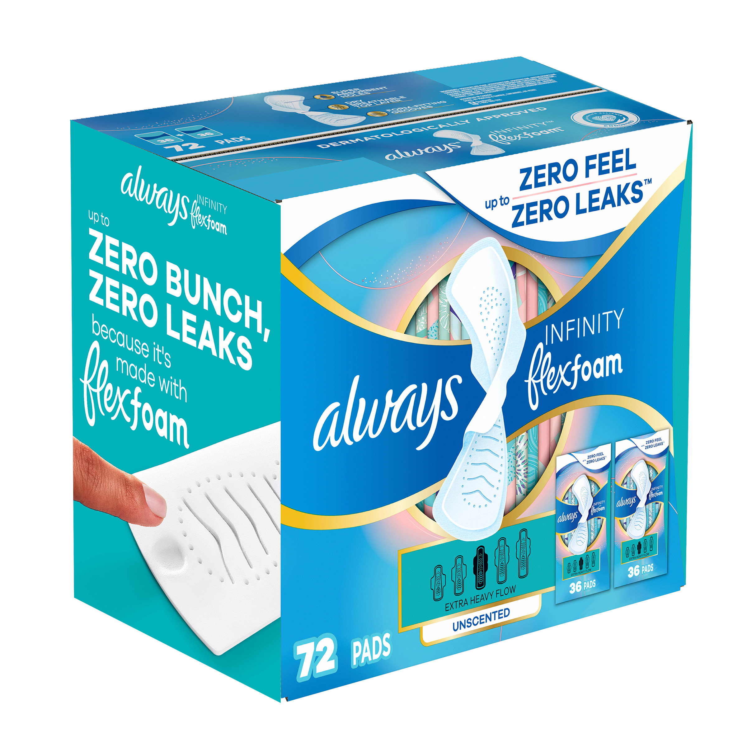 Always Infinity FlexFoam Pads, 72-count | Costco