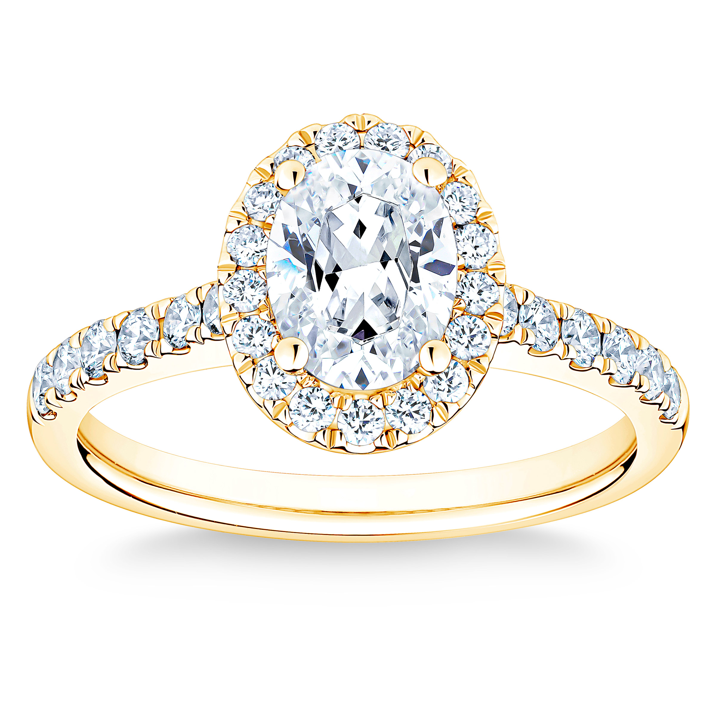 Oval Cut and Round Brilliant Diamond Ring (1.45 ctw)