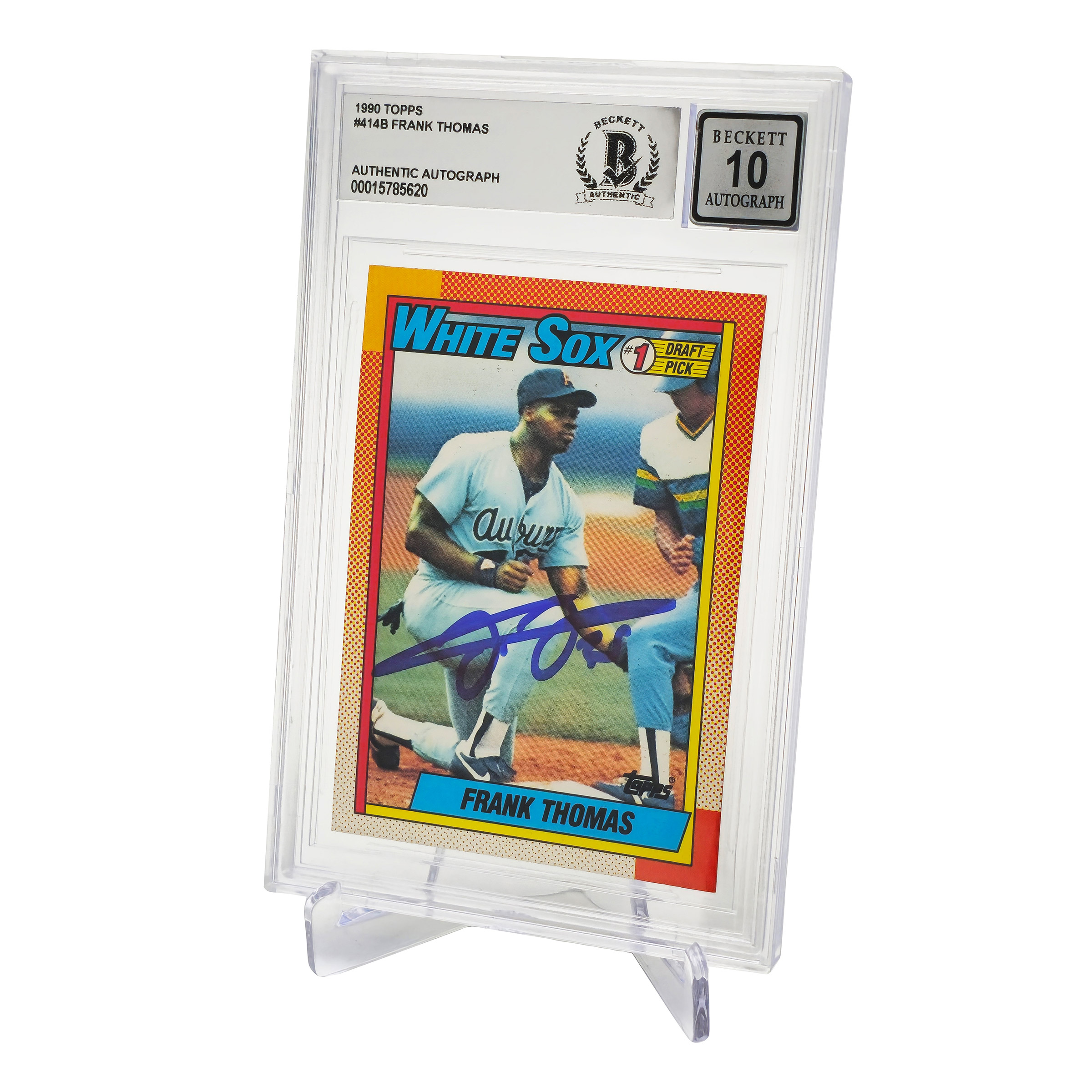 TOPPS COーSIGNERS autograph Frank Thomas Autographed 1990 Topps Rookie Card #414 Chicago White