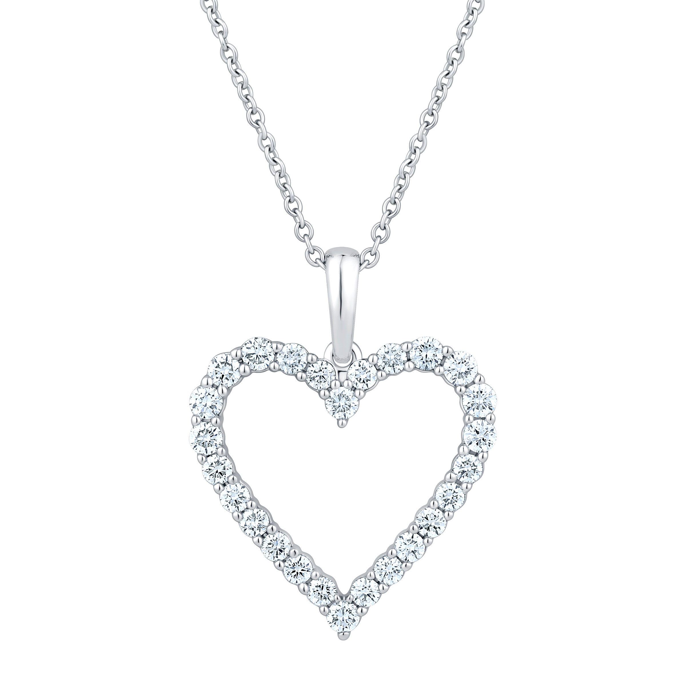 Round Brilliant Diamond Heart Pendant (0.50 ctw)