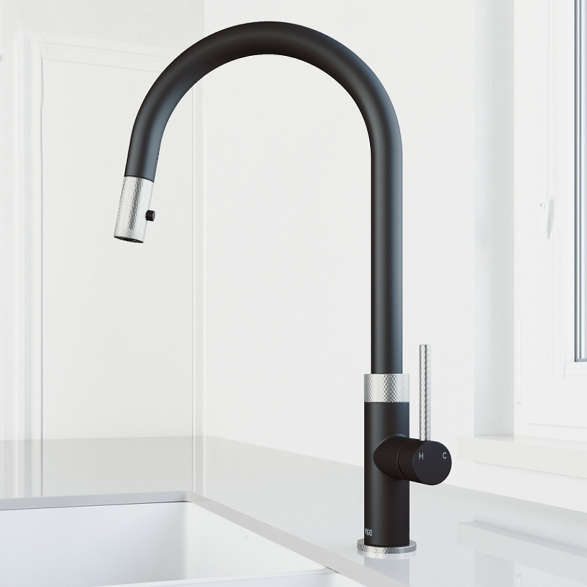 VIGO Bristol Single Handle Kitchen Faucet