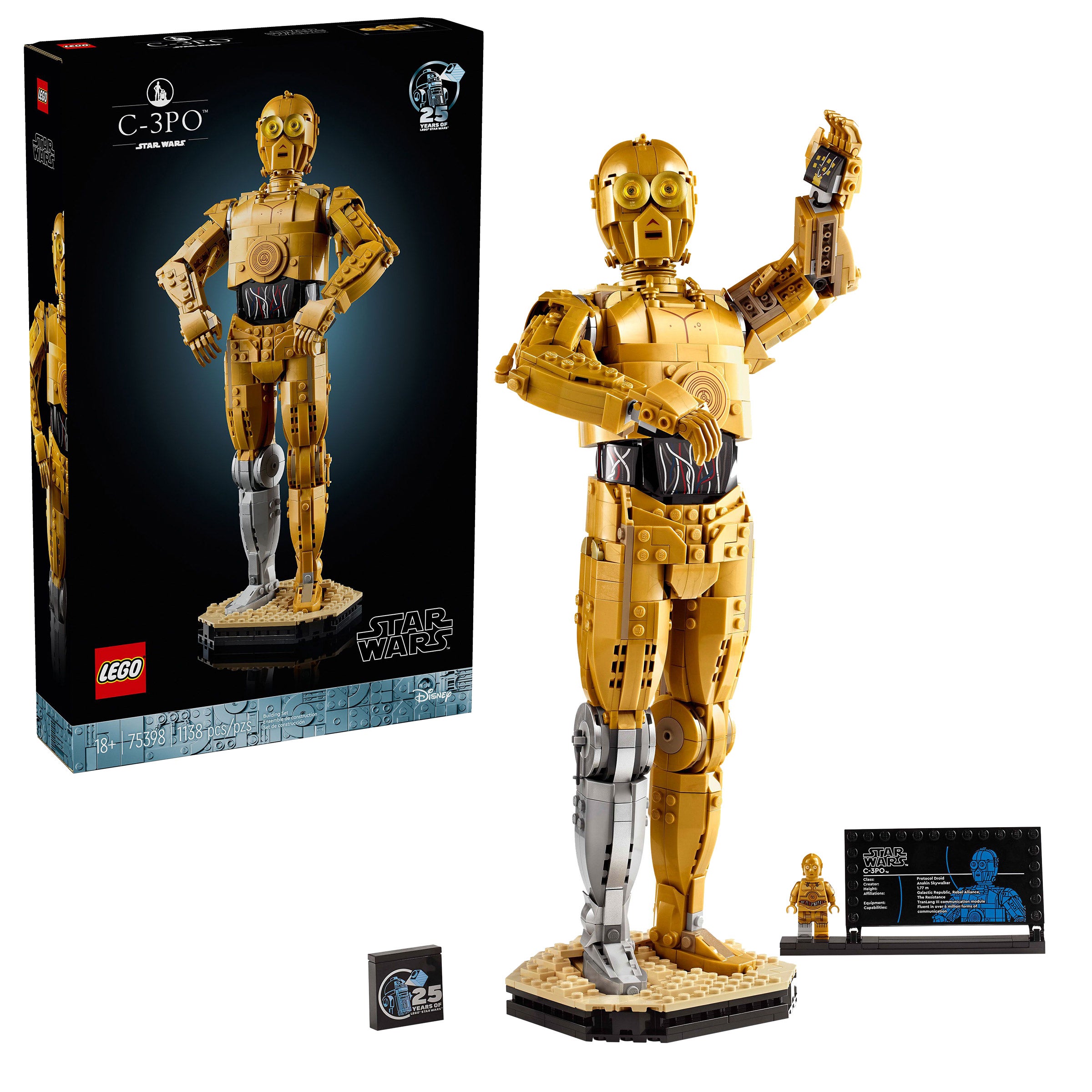LEGO Star Wars C-3PO Buildable Droid Figure 75398 | Costco