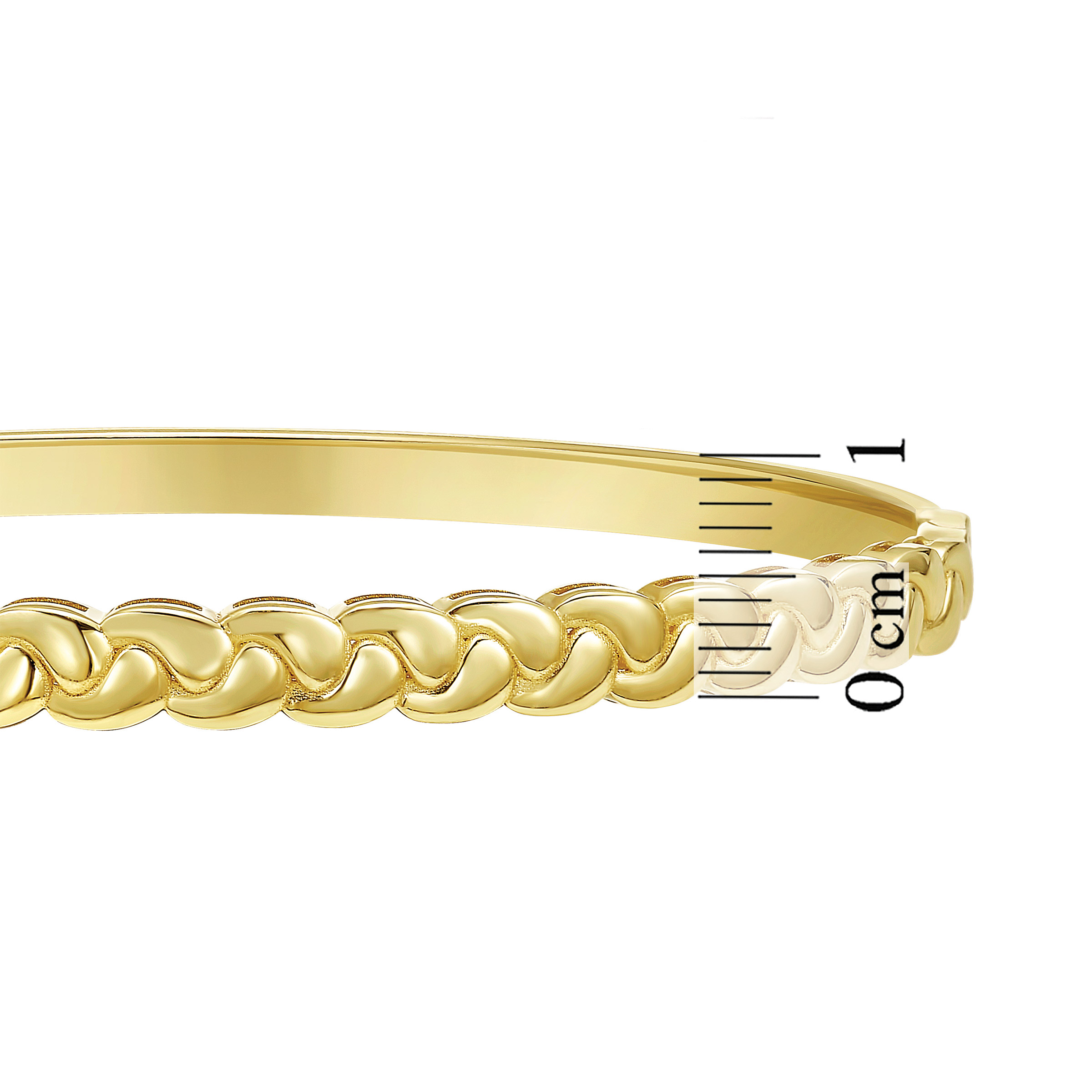 High Polish Woven Bangle Bracelet in Yellow Gold | Costco