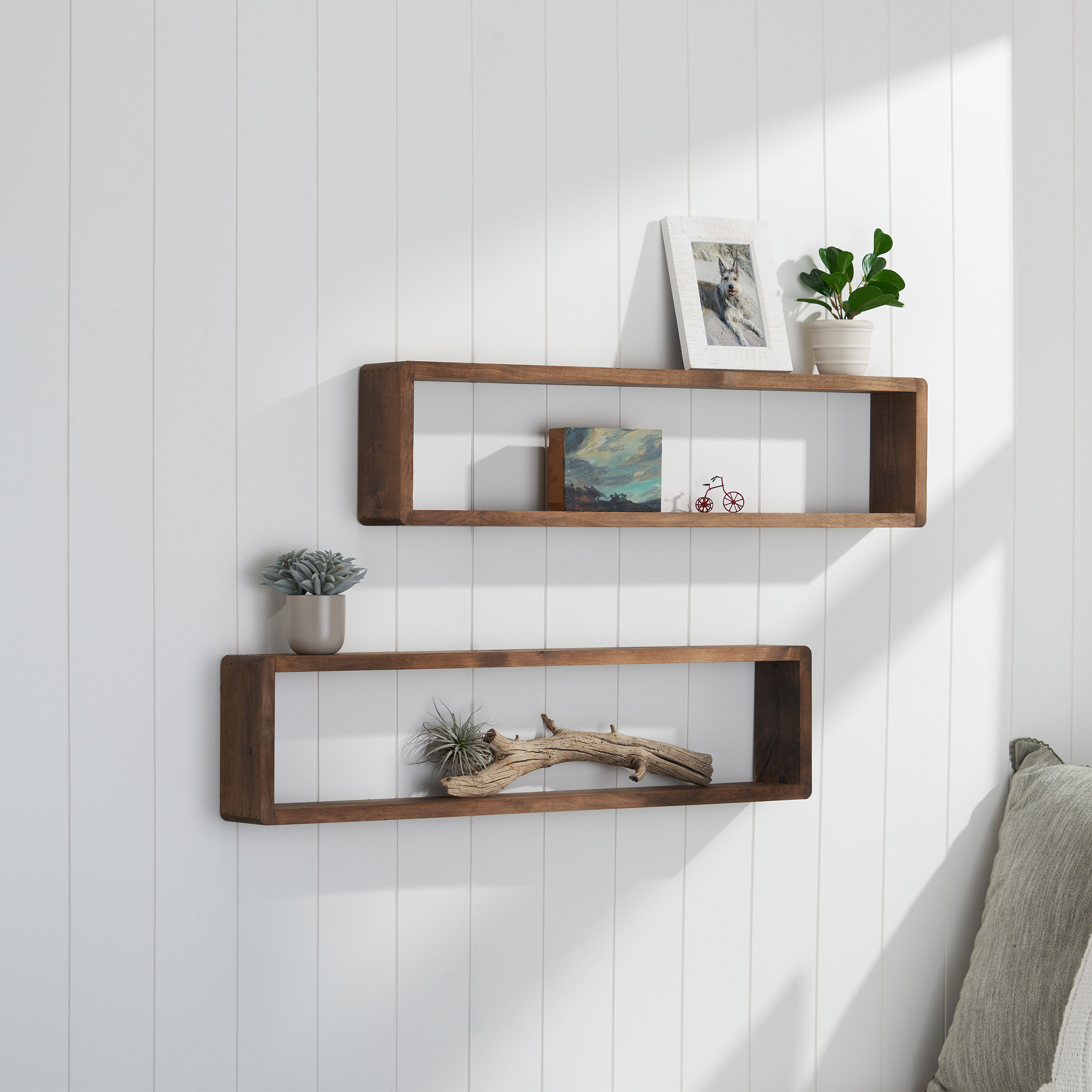 TRINITY Stackable Floating Box Shelf  2-pack