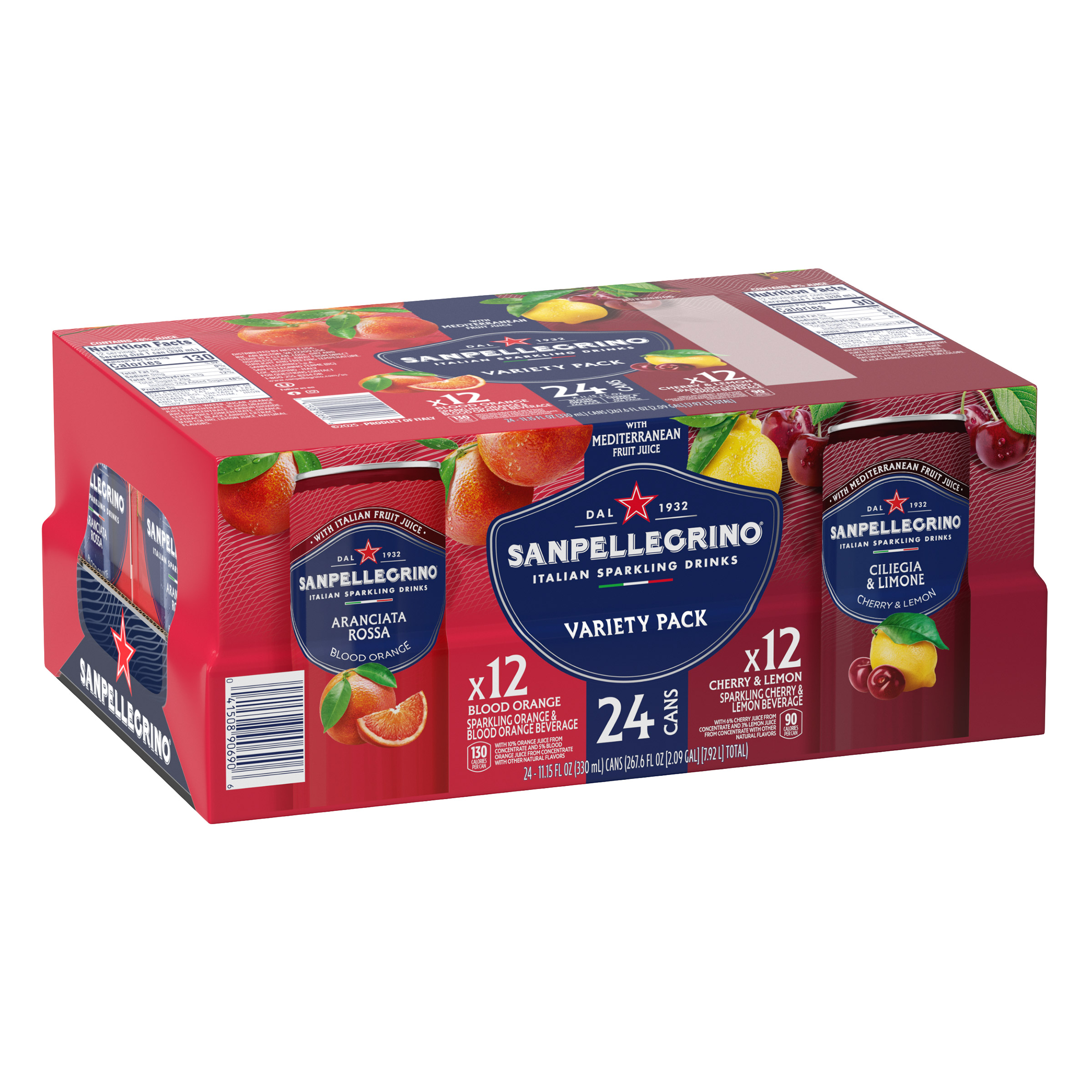 San Pellegrino Italian Sparkling Drink, Variety Pack, 11.15 fl oz