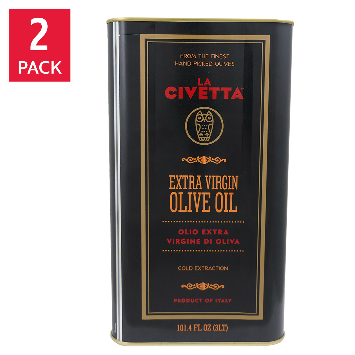 C'ultiva エギ 3.5インチ・4.0インチ セット La Civetta Italian Extra Virgin Olive Oil 3L, Tins, 2-pack | Costco