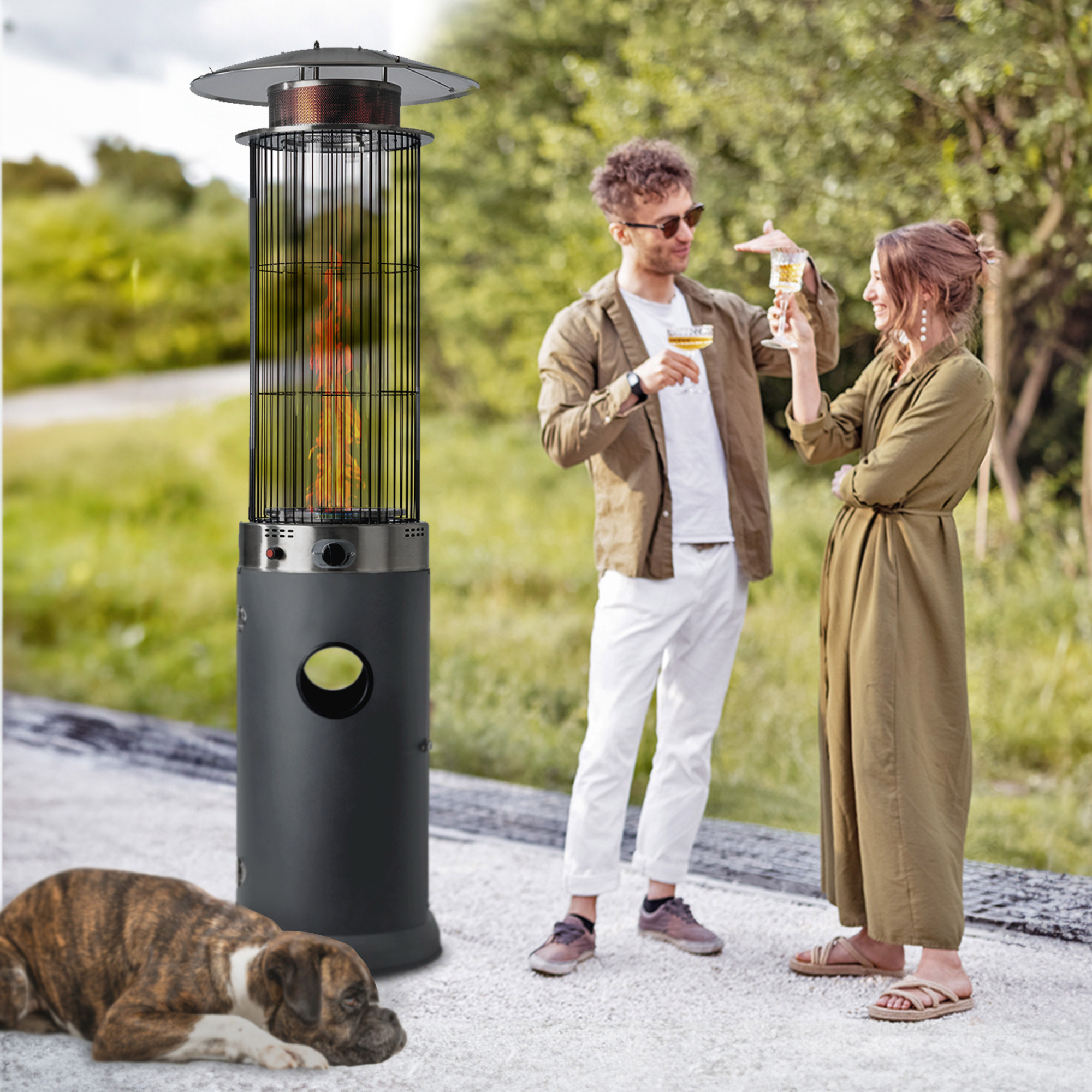 置物 summer mirage Fire Sense Spiral Flame Patio Heater | Costco