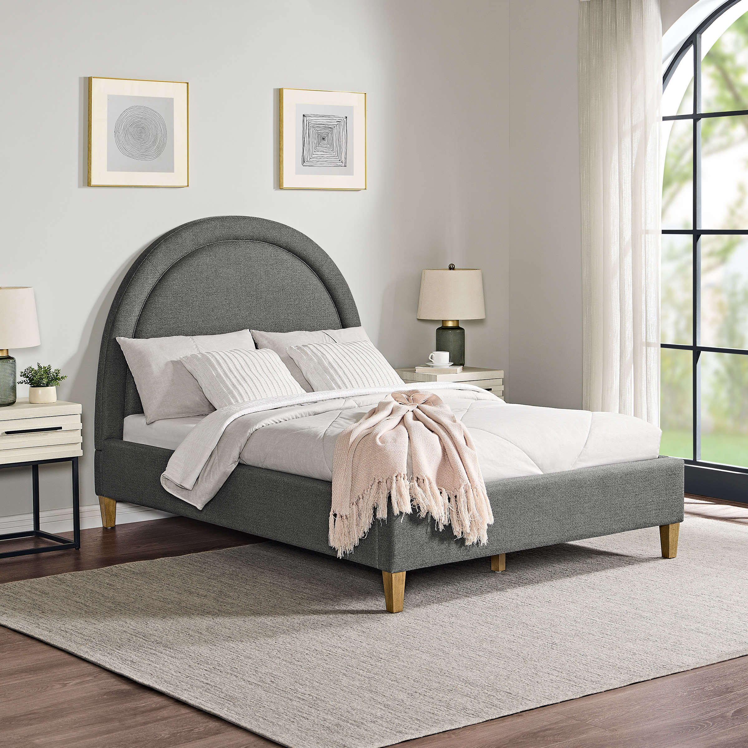 Thomasville Upholstered Platform Double Bed