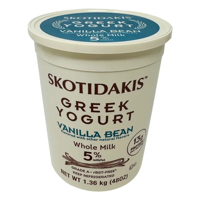 SKOTIDAKIS 5% VANILLA GREEK YOGURT 48 OZ