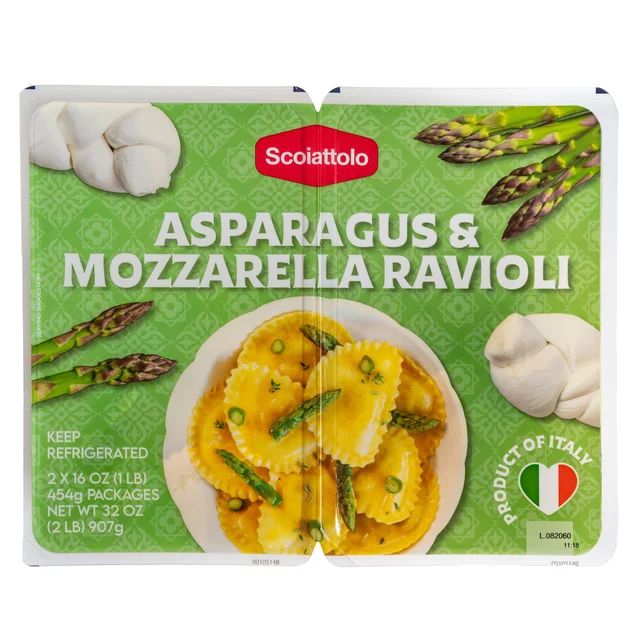 SCOIATTOLO ASPARAGUS & MOZZARELLA RAVIOLI 32 OUNCES