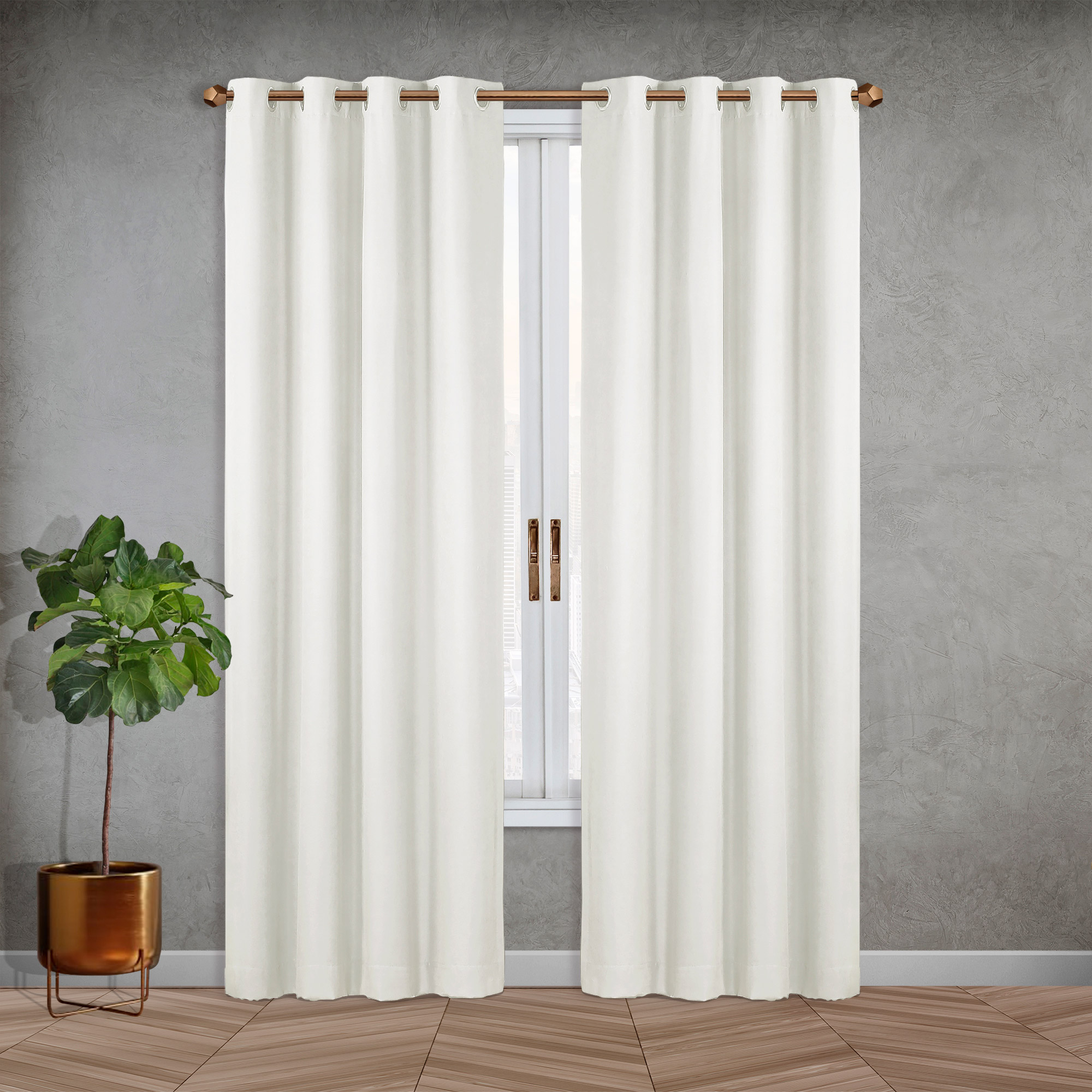 SUN+BLK Nantes Collection Blackout Curtain Panel, 2-panel