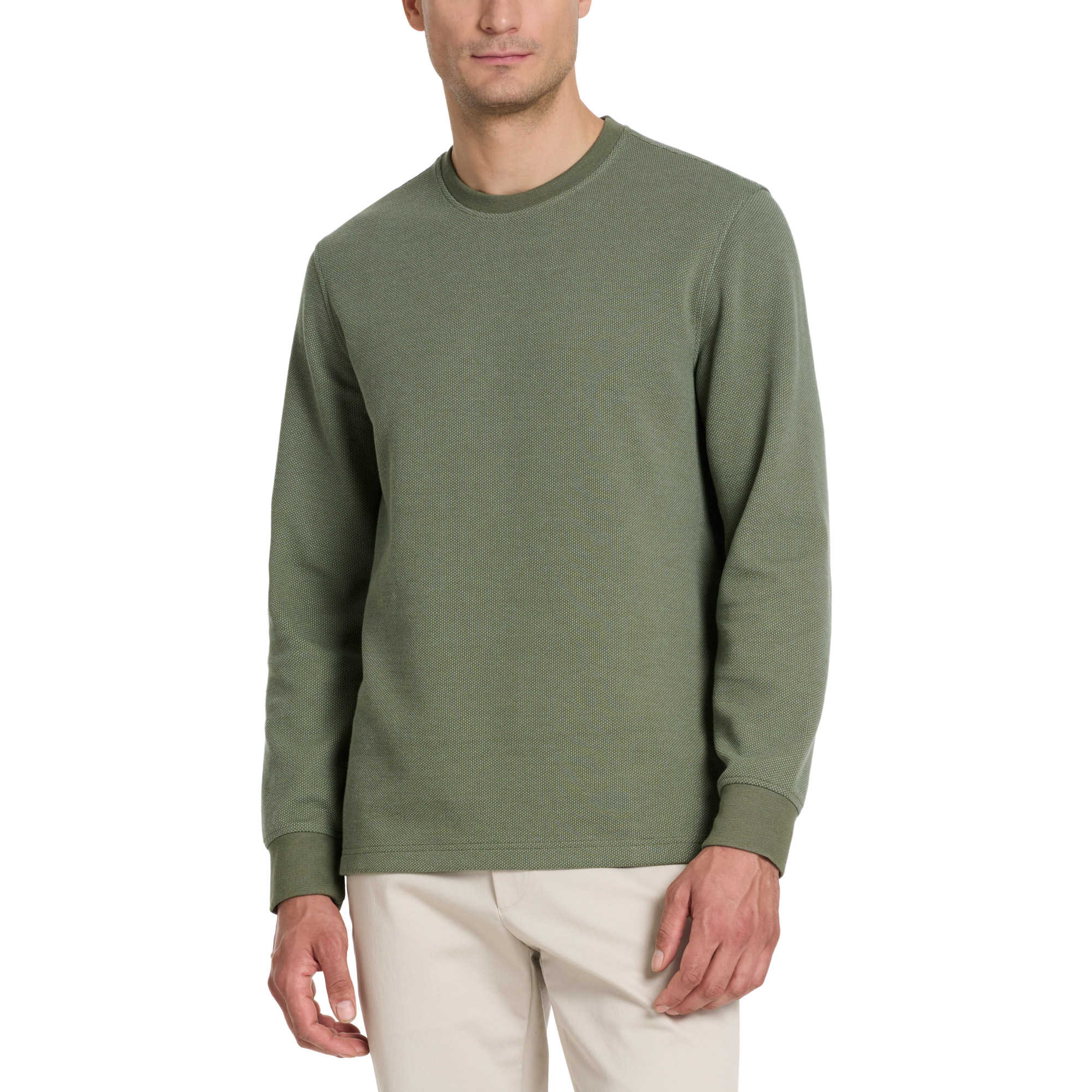 Van Heusen Men's Jacquard Long Sleeve Crewneck