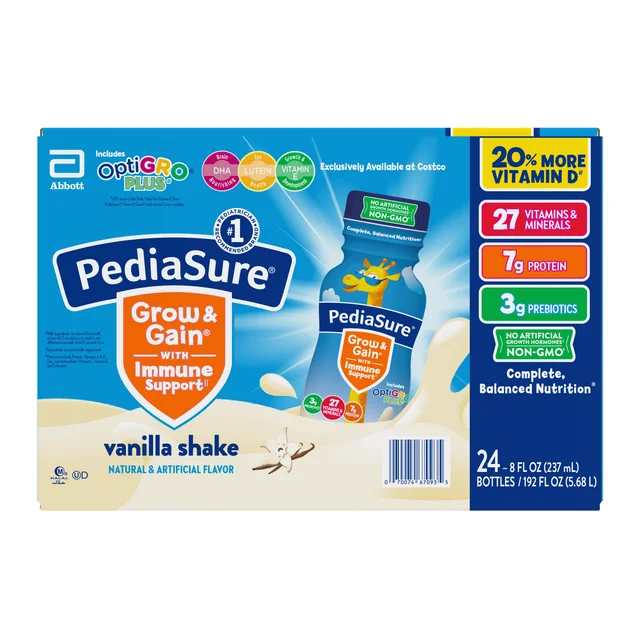 PediaSure with OptiGRO Plus Kids Shake 8 fl oz., 24-count, Vanilla