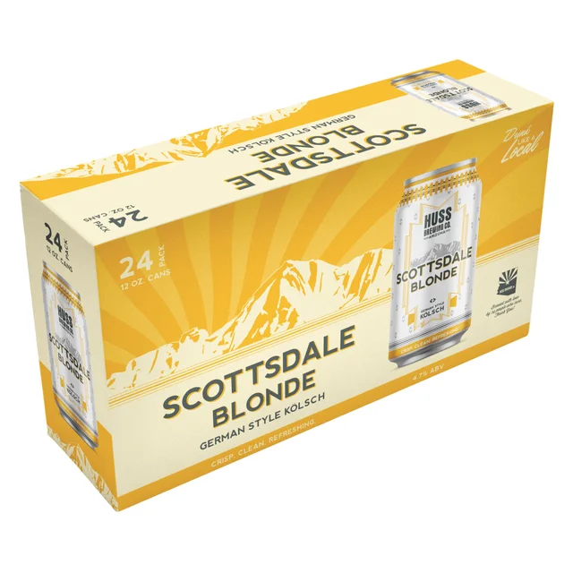 HUSS BREWING CO. SCOTTSDALE BLONDE ALE ARIZONA, 24/12OZ CANS