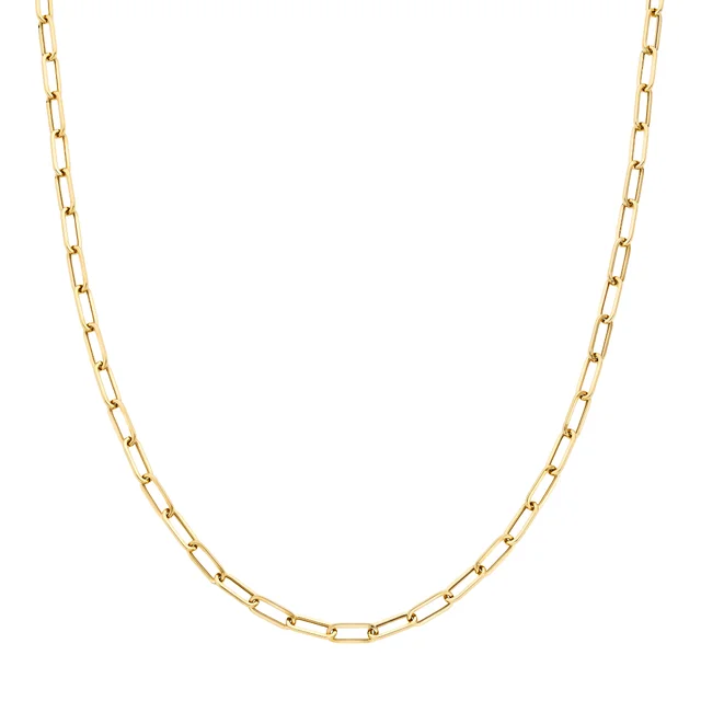 14kt Yellow Gold Paperclip Necklace