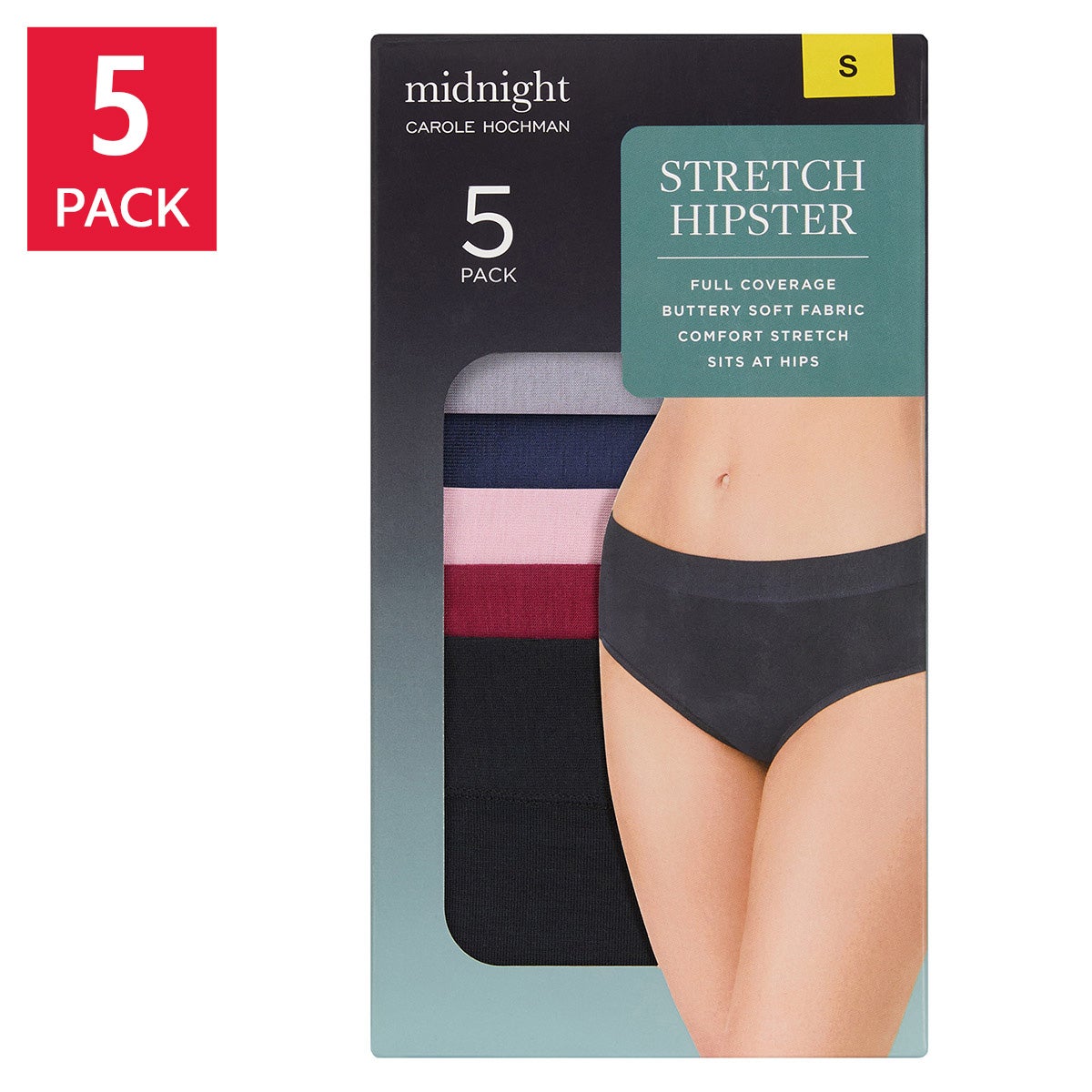 Carole Hochman Midnight Women's Hipster, 5-pack | Costco