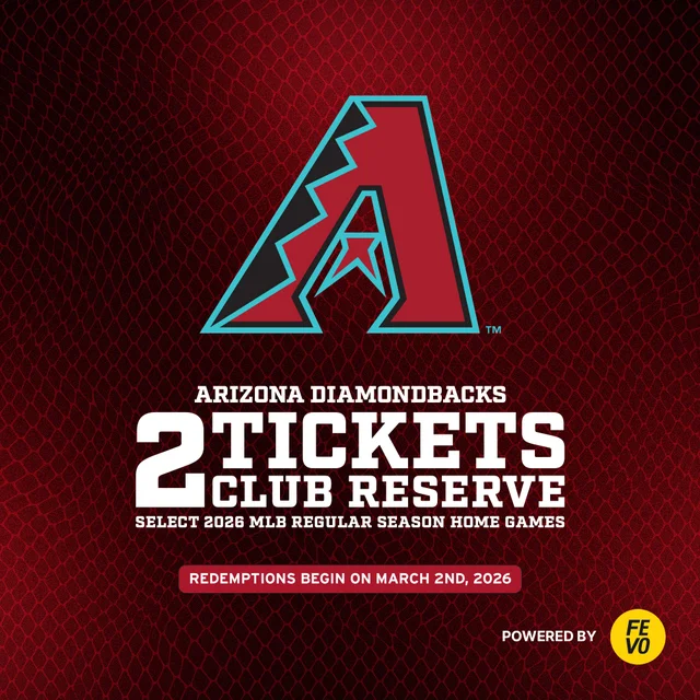 MLB Arizona Diamondbacks - Two Club Reserve Tickets, eVoucher