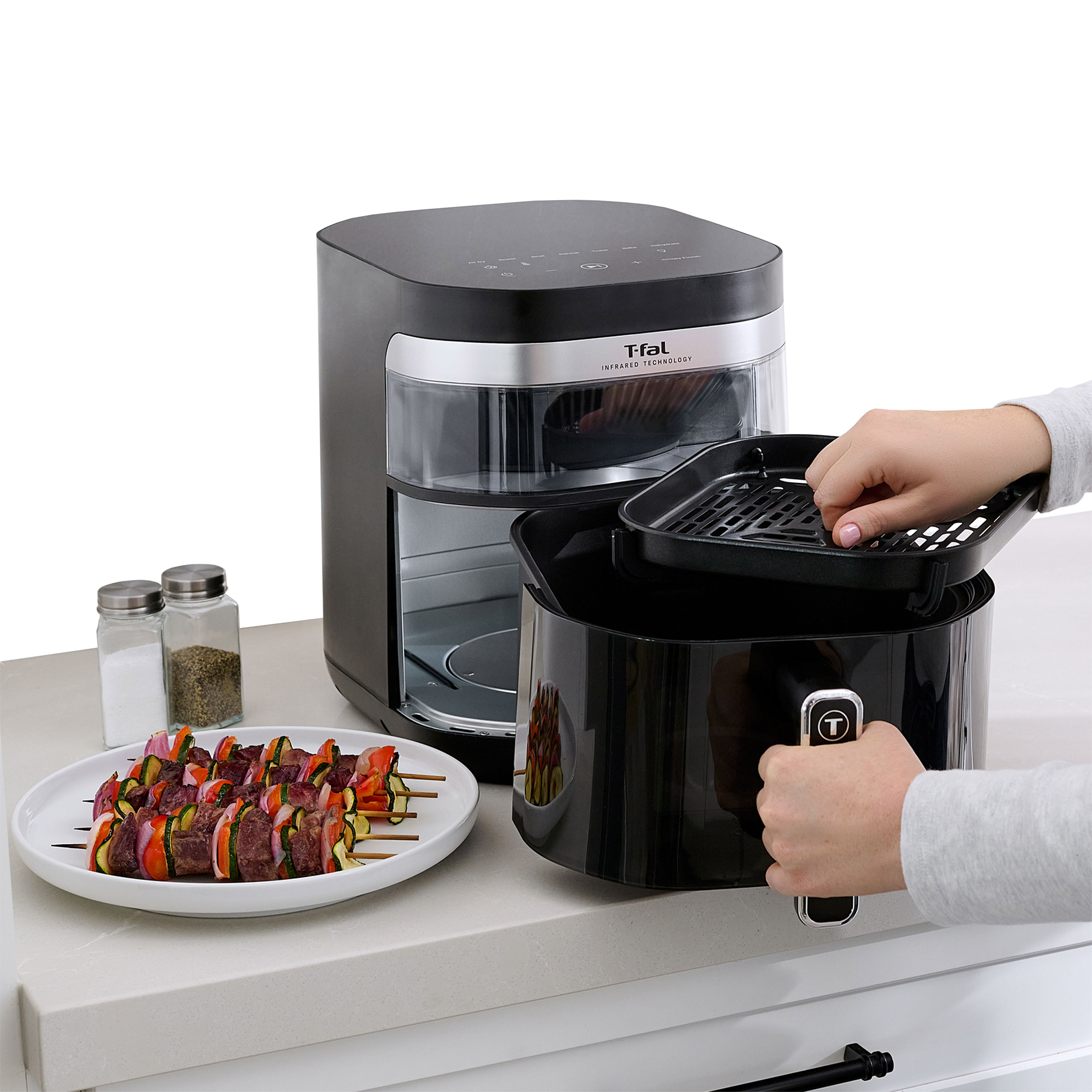 T-fal Dual Window Infrared Air Fryer 7.3QT, Dual Heating | Costco