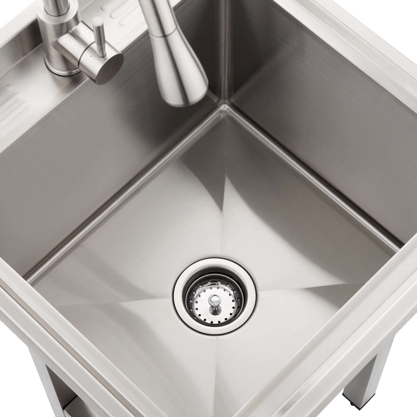 TRINITY 18” x 16” x 13” Stainless Steel Utility Sink with Pull-out