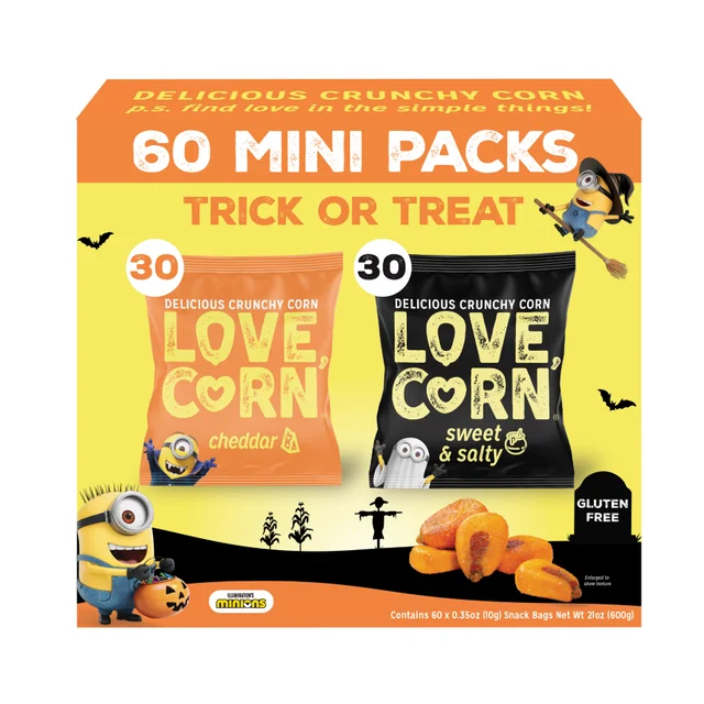 LOVE CORN TRICK OR TREAT SNACKS 60/.35 OZ (1.31 LB)
