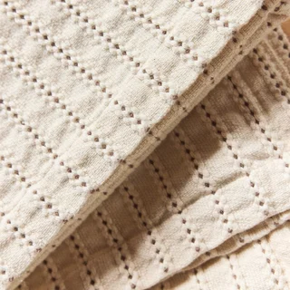 AVOCADO KNOTTED STRIPE THROW 60" X 70"