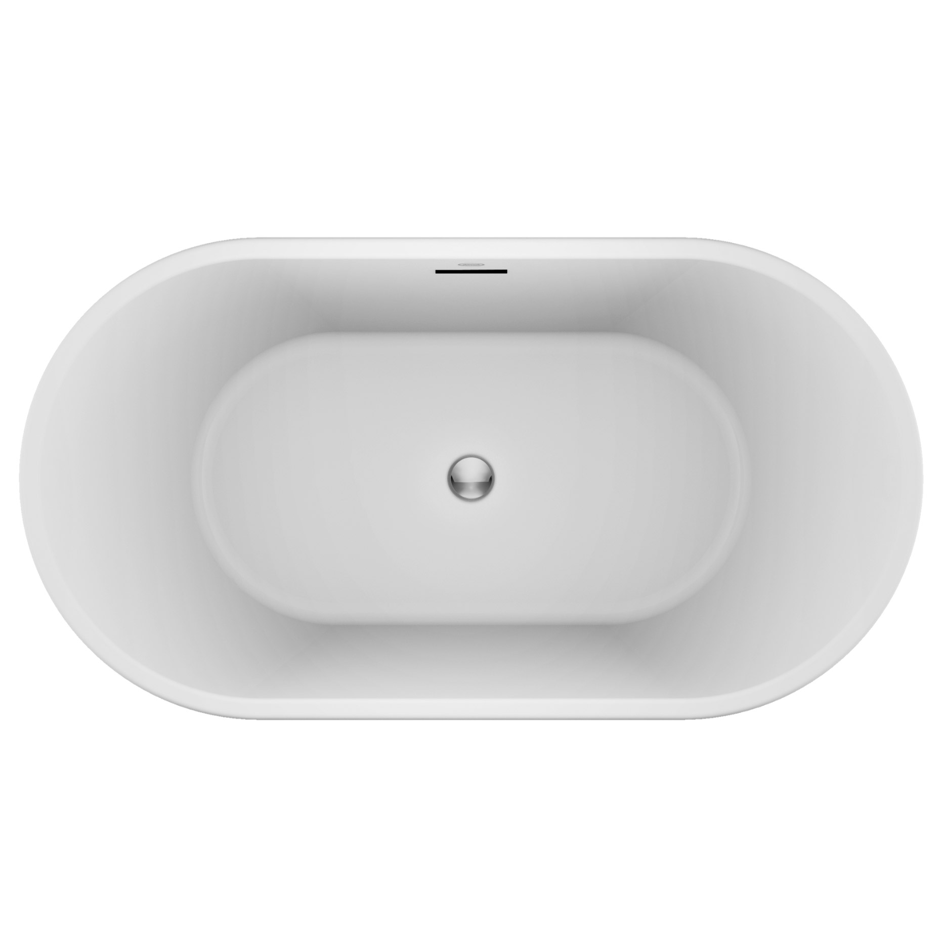 Jacuzzi Celeste Freestanding White Soaking Bath with Chrome Drain