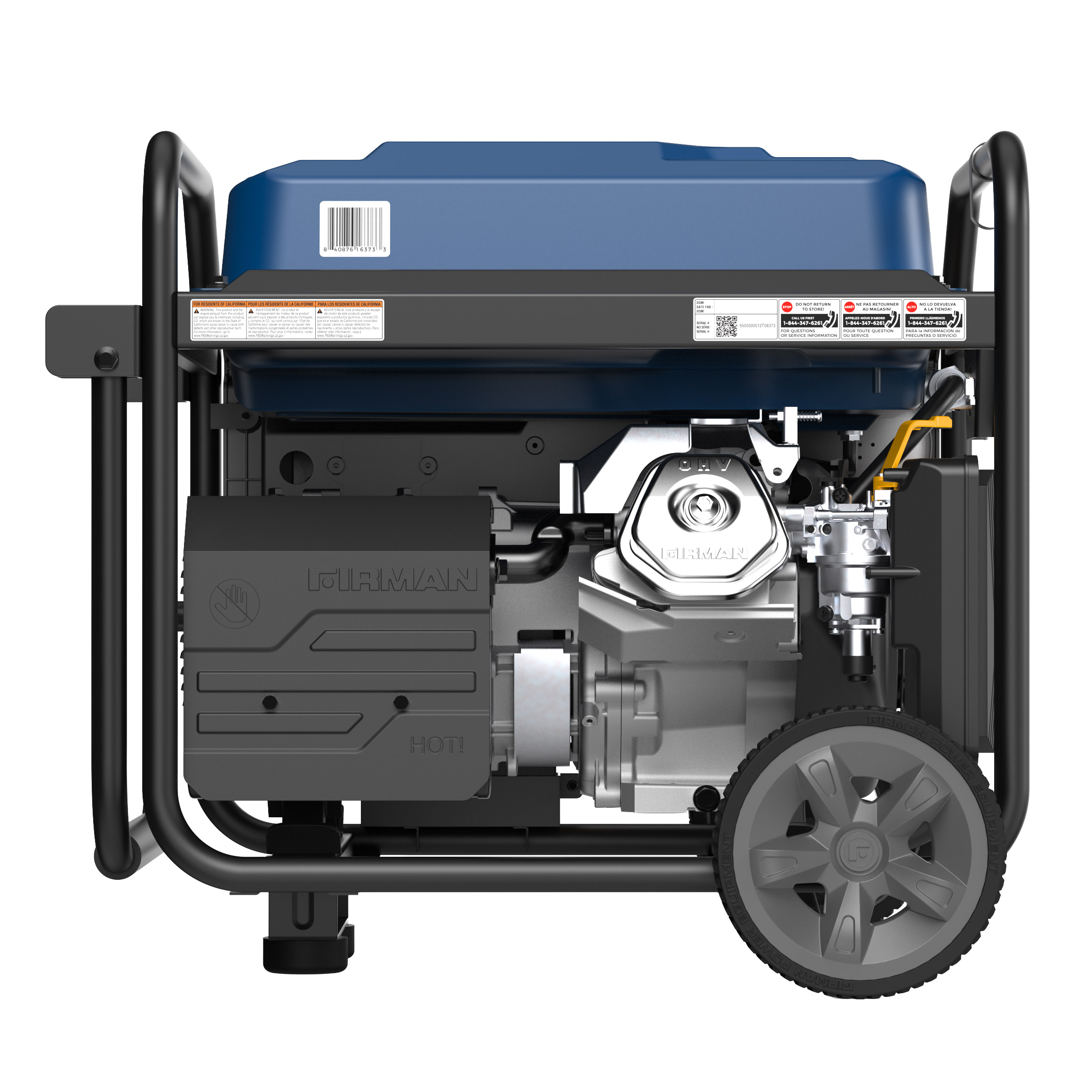 Firman Tri Fuel Portable Generator 7850/6300W Electric Start, Gas