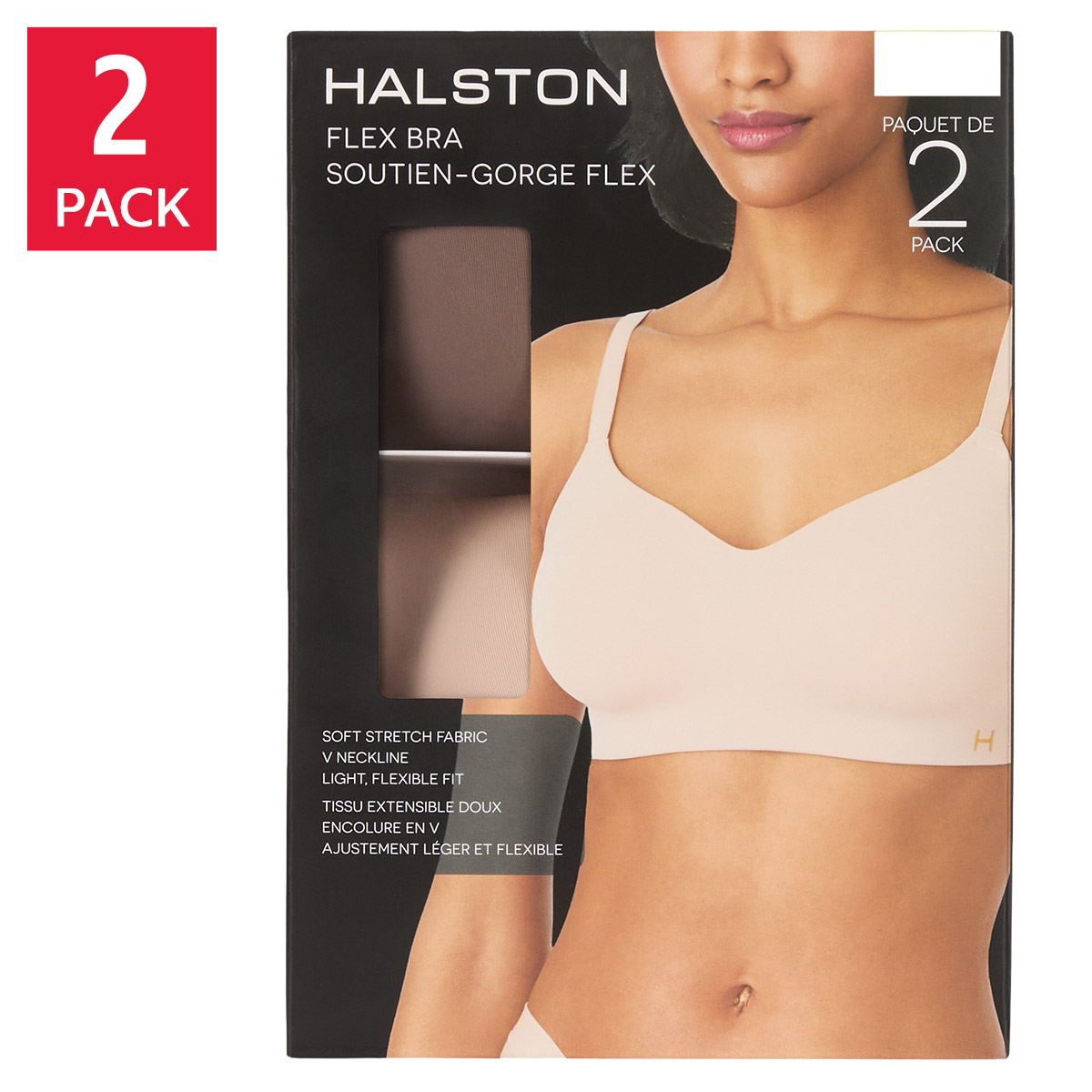 Halston Women's Flex Bra, 2-pack