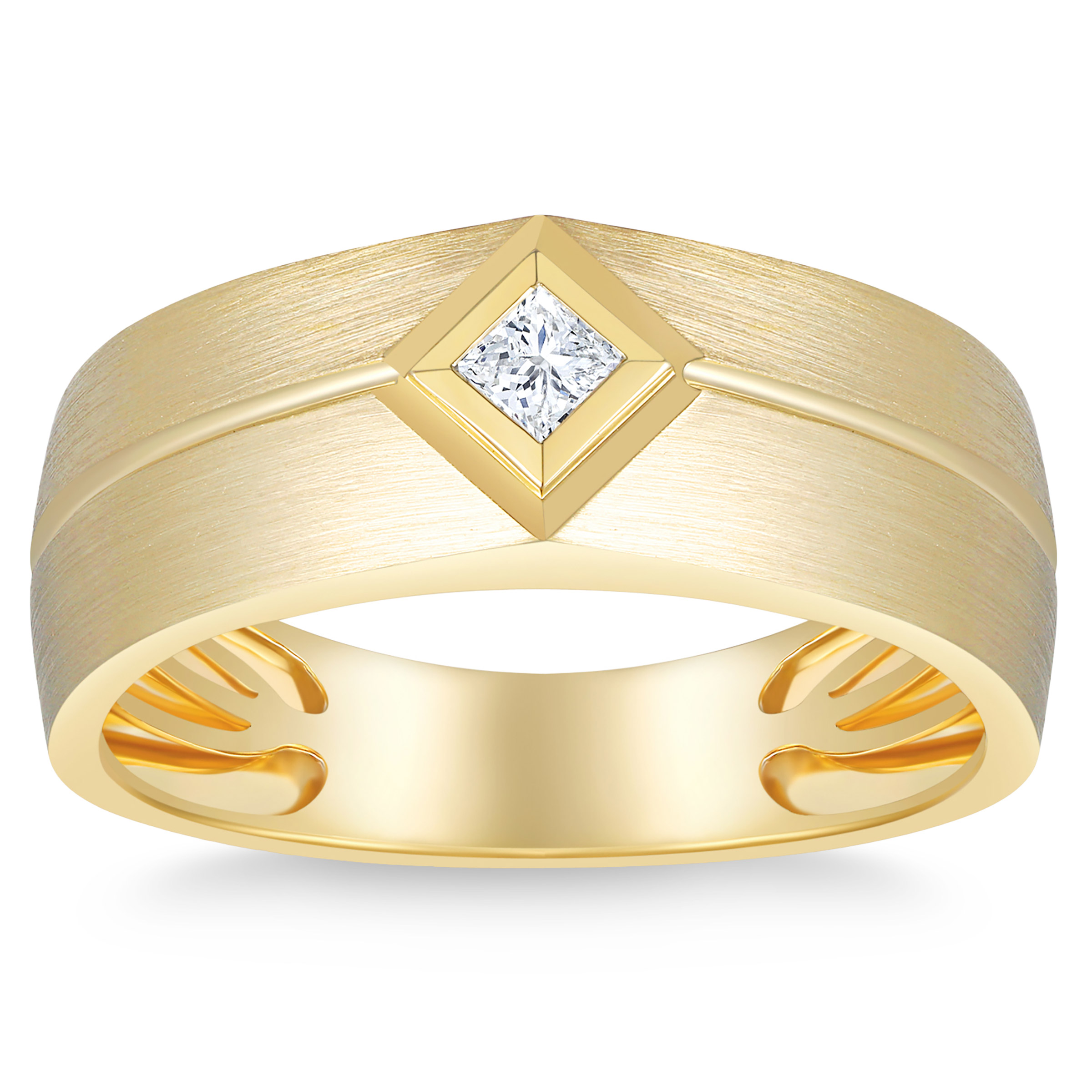 Men’s Princess Cut Diamond Ring (0.15 ctw)