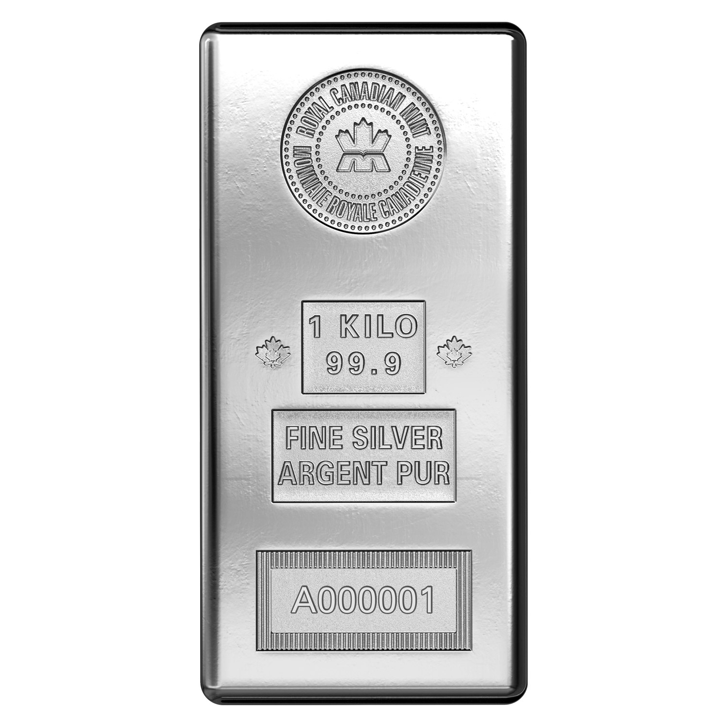 1 kg Royal Canadian Mint Silver Bar