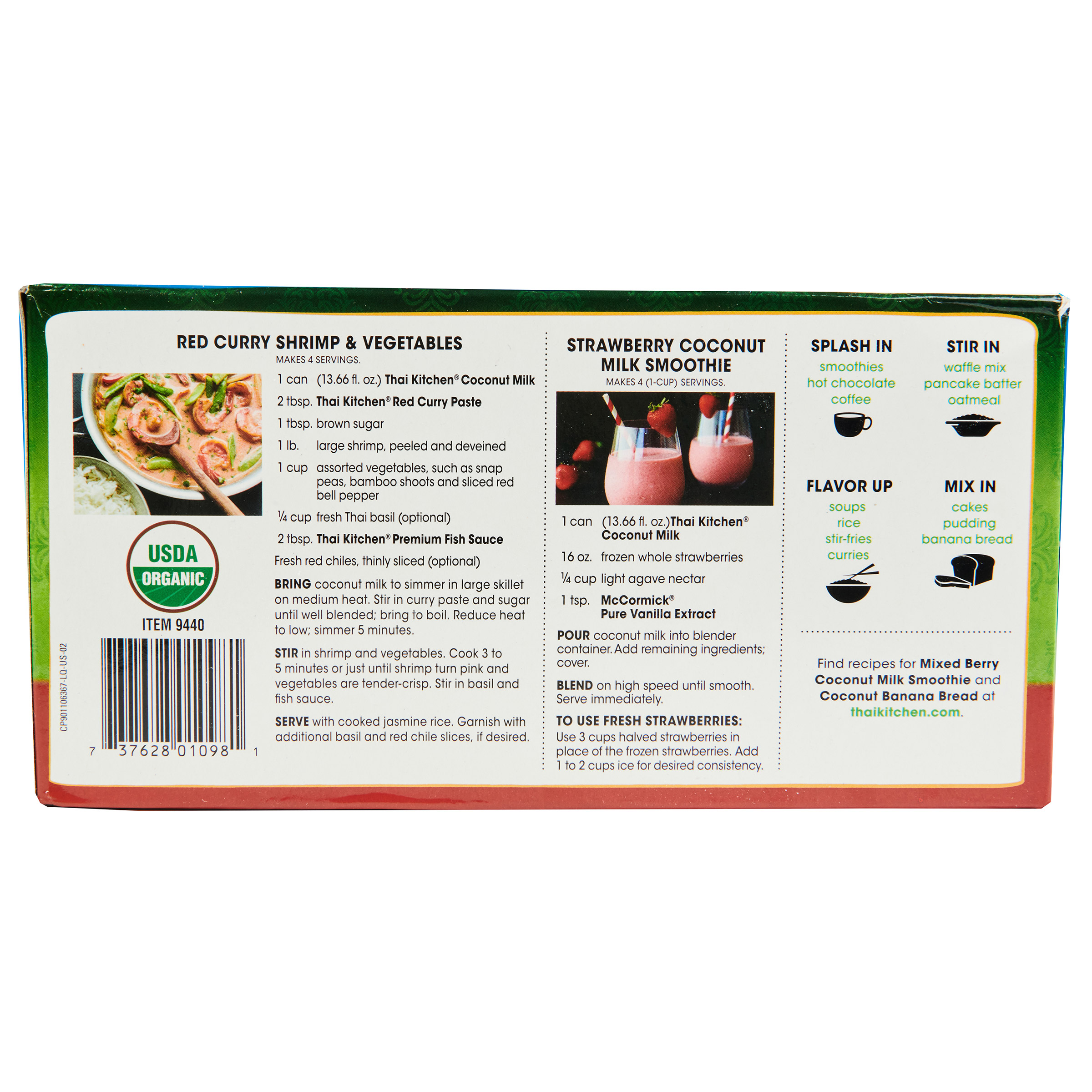 Thai Kitchen Organic Coconut Milk, Unsweetened, 13.66 fl oz