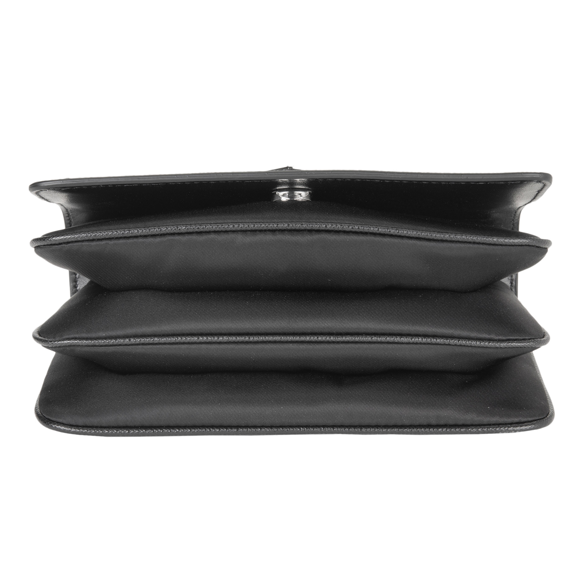 Prada Nylon and Saffiano Leather Shoulder Bag, Black | Costco