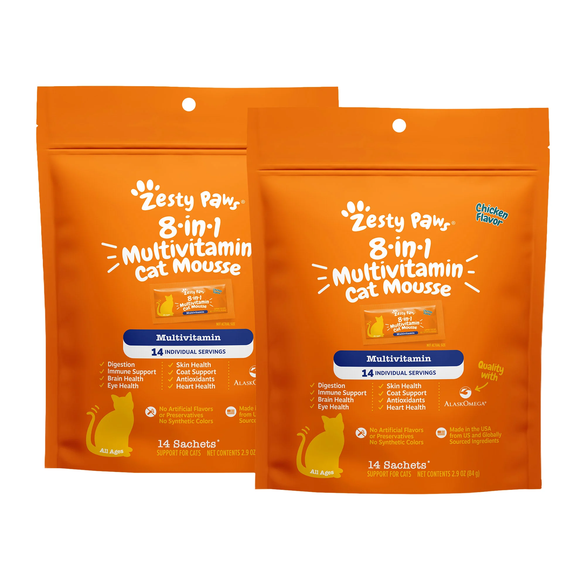 Zesty Paws Mousse, 14 count, 2-pack
