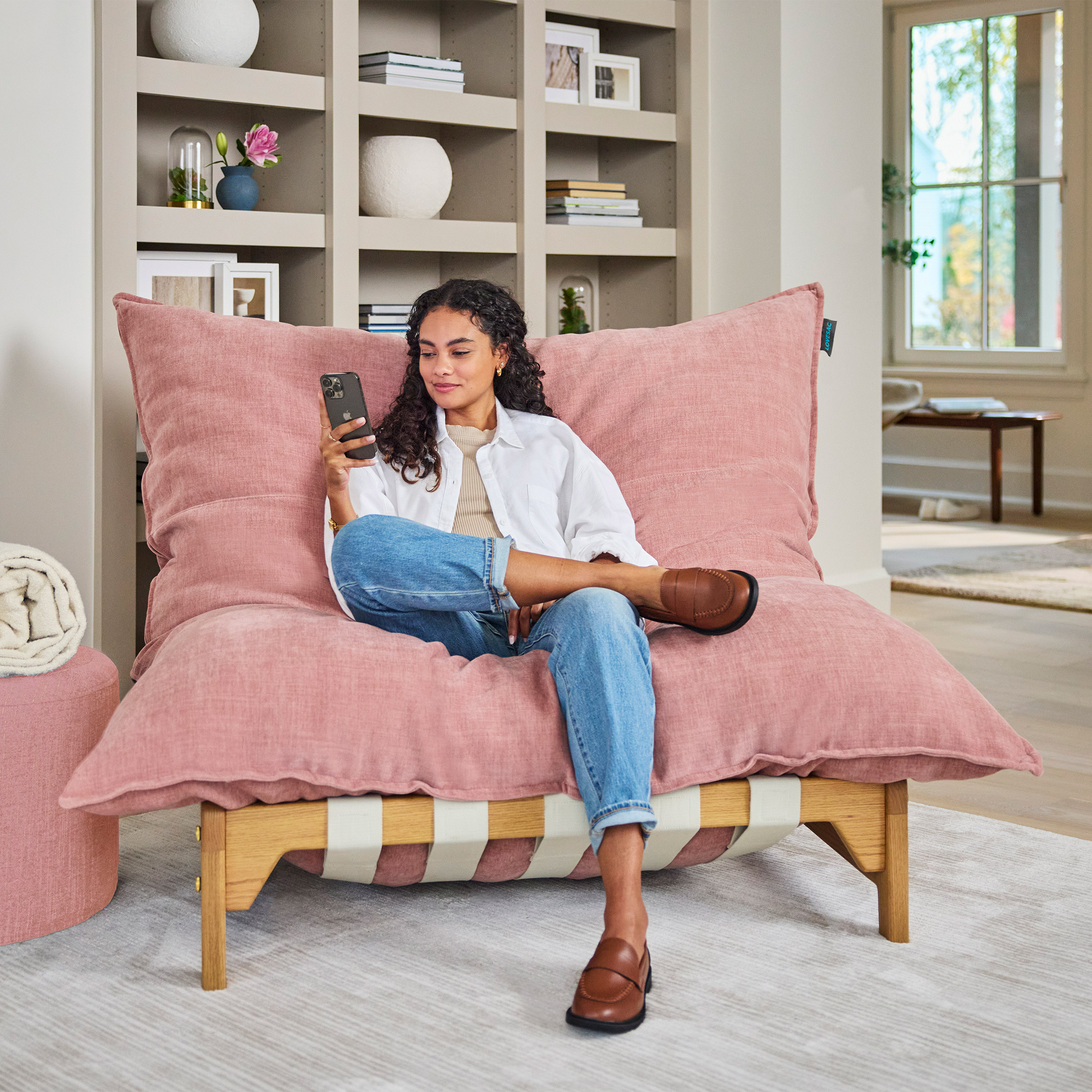 Lovesac PillowSac Accent Chair Bundle with Ottoman