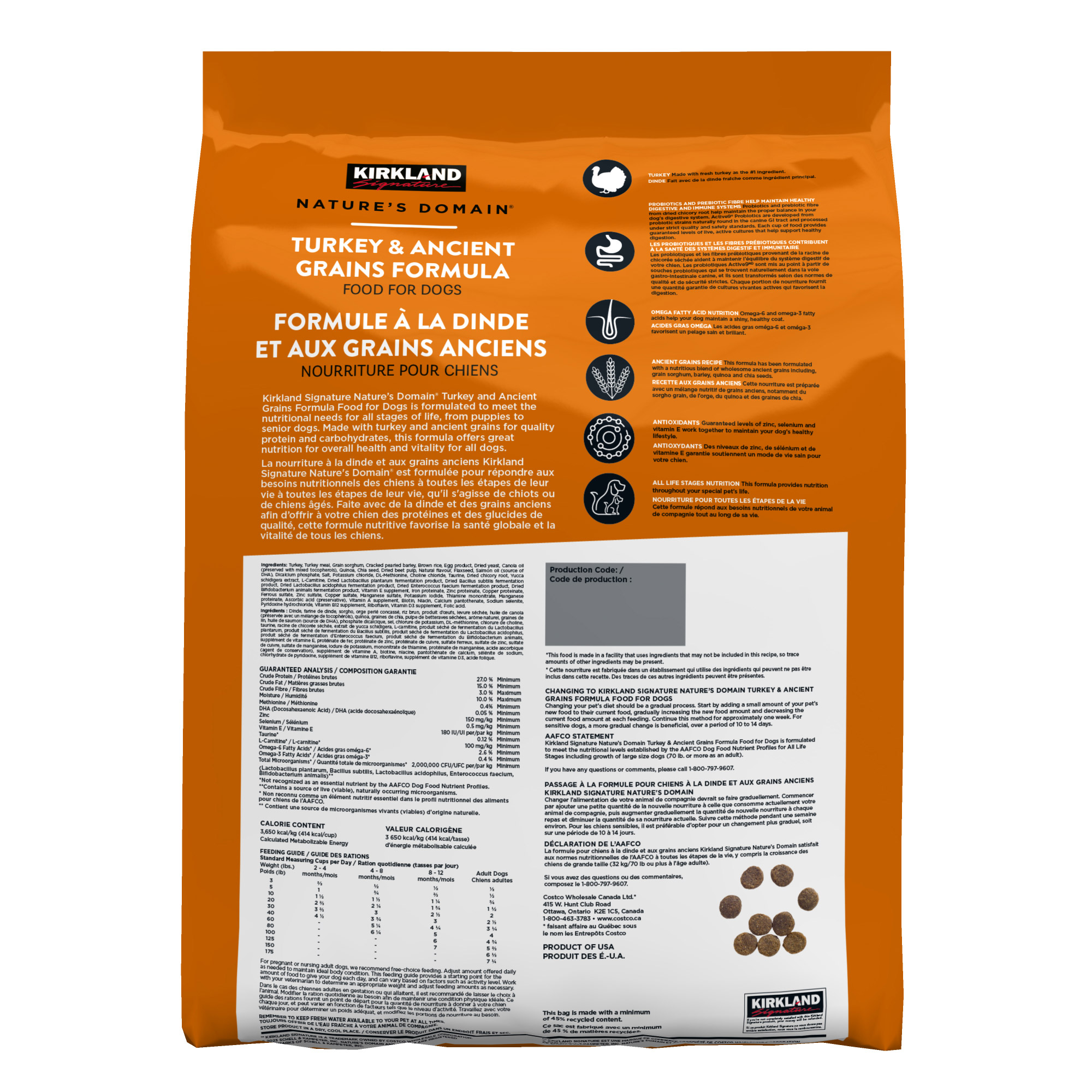 Kirkland Signature Nature's Domain Turkey & Ancient Grains Formula