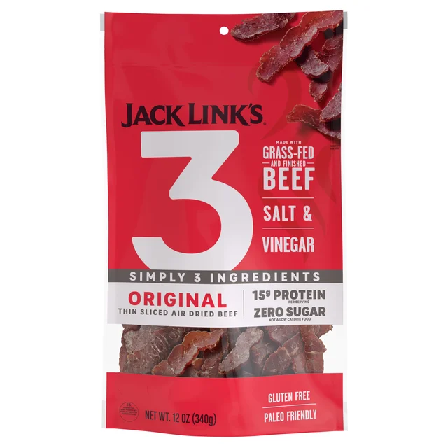 JACK LINKS AIR DRIED STEAK SLICES 12 OUNCE BAG