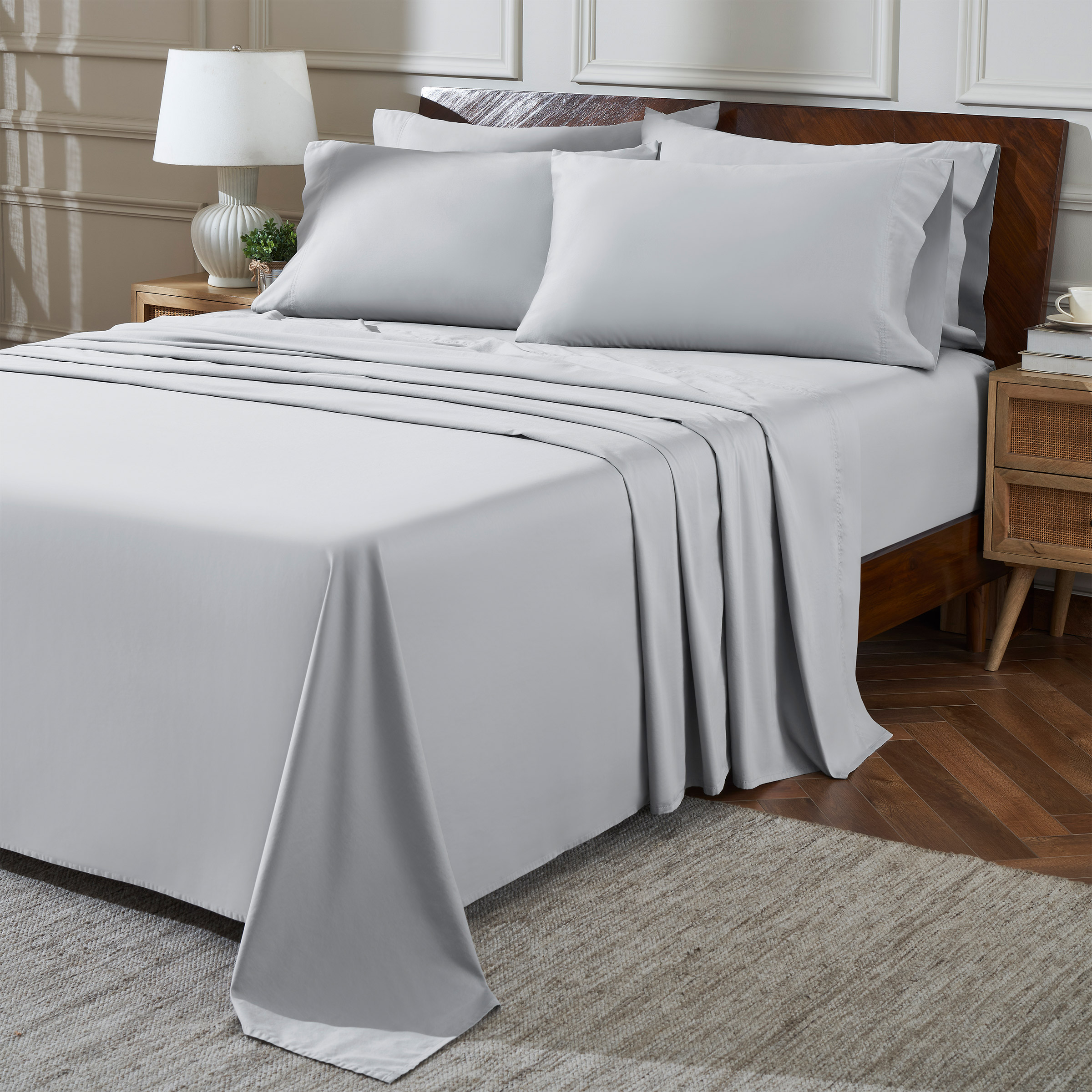TheraLuxe by Therapedic 300 Thread Count Garment Washed 6-piece Sheet Set