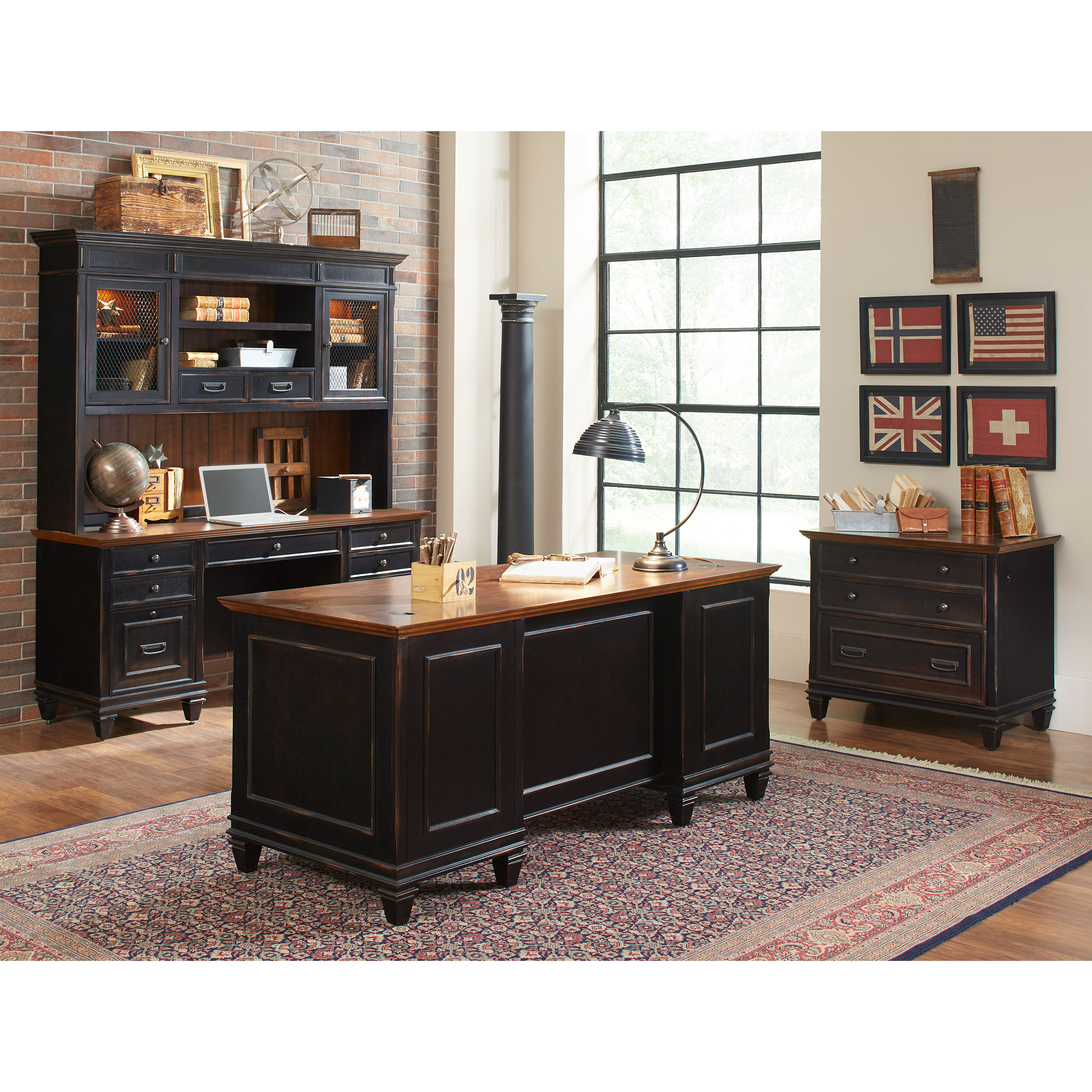 Harrington Executive Desk 3-piece Office Suite